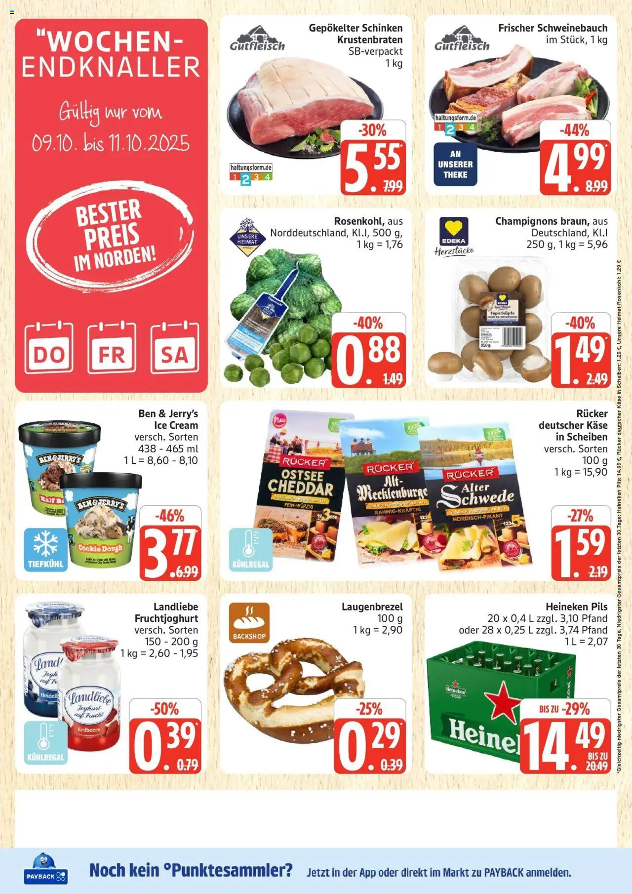 Marktkauf - Marktkauf: Wochenangebote – gültig ab 06.10.2025 | Seite: 40 | Produkte: Käse, Schweinebauch, Fruchtjoghurt, Heineken