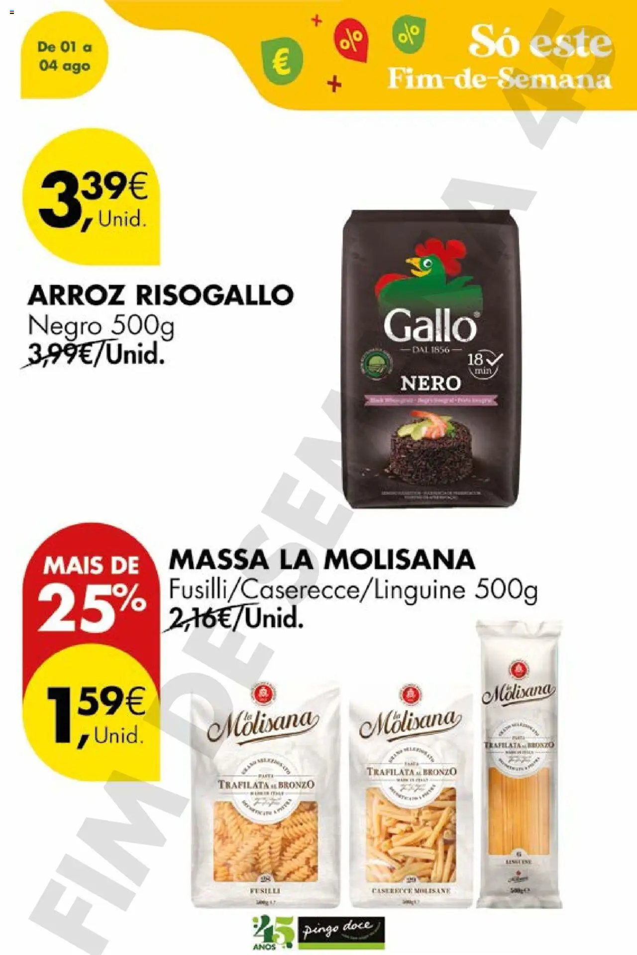 Pingo Doce Poupe este Fim de Semana │ válido de 01.08.2025 | Página: 13 | Produtos: Arroz, Massa