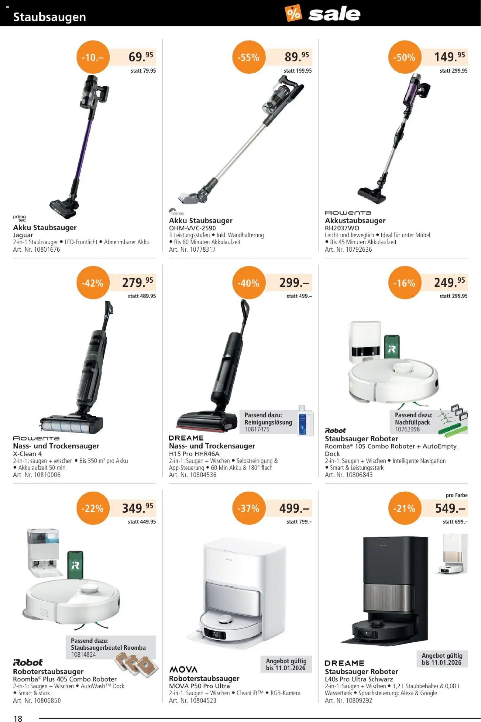 Fust Aktionen – gültig ab 25.12.2025 | Seite: 18 | Produkte: Roboter, Navigation, Staubsauger