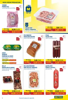 Metro  Prehrana i neprehrana - Pregled kataloga iz trgovine Metro, vrijedi od 16.01.2026 | Stranica: 3 | Proizvodi: Meso, Šunka, Slanina, Pik Vrbovec
