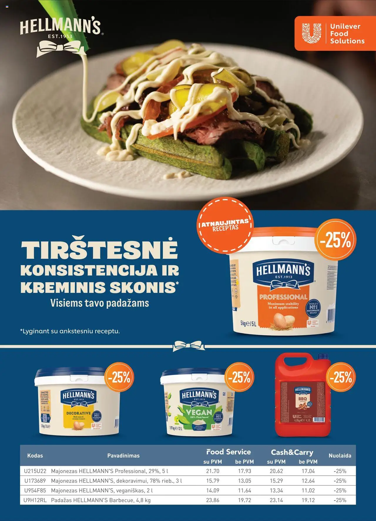 ePromo - Leidinys - Food service│galioja nuo 01.08.2025 | Puslapis: 7 | Prekių: Majonezas, Padažas