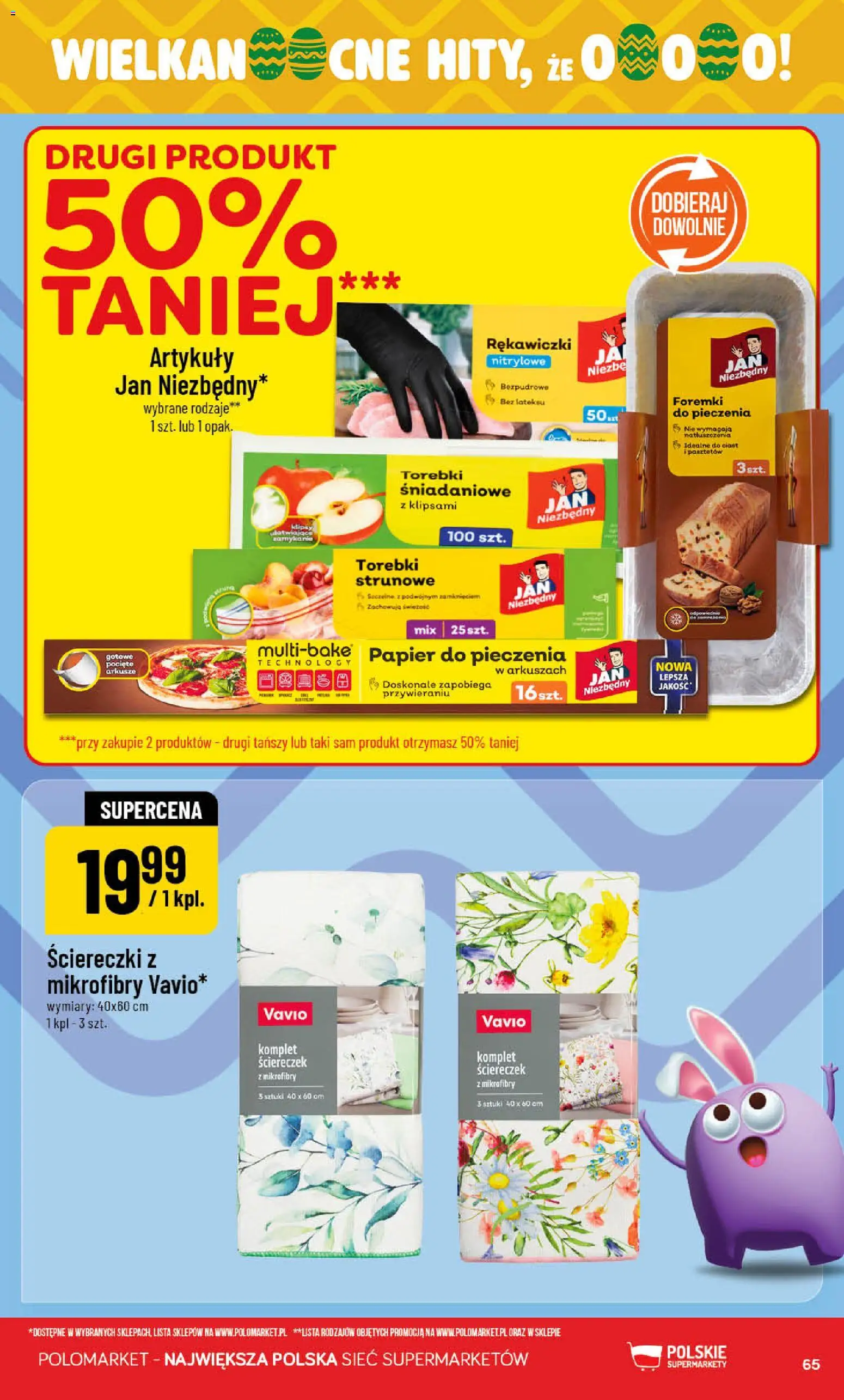 POLOmarket gazetka od 01.04.2026 | Strona: 65 | Produkty: Rękawiczki, Papier do pieczenia, Torebki