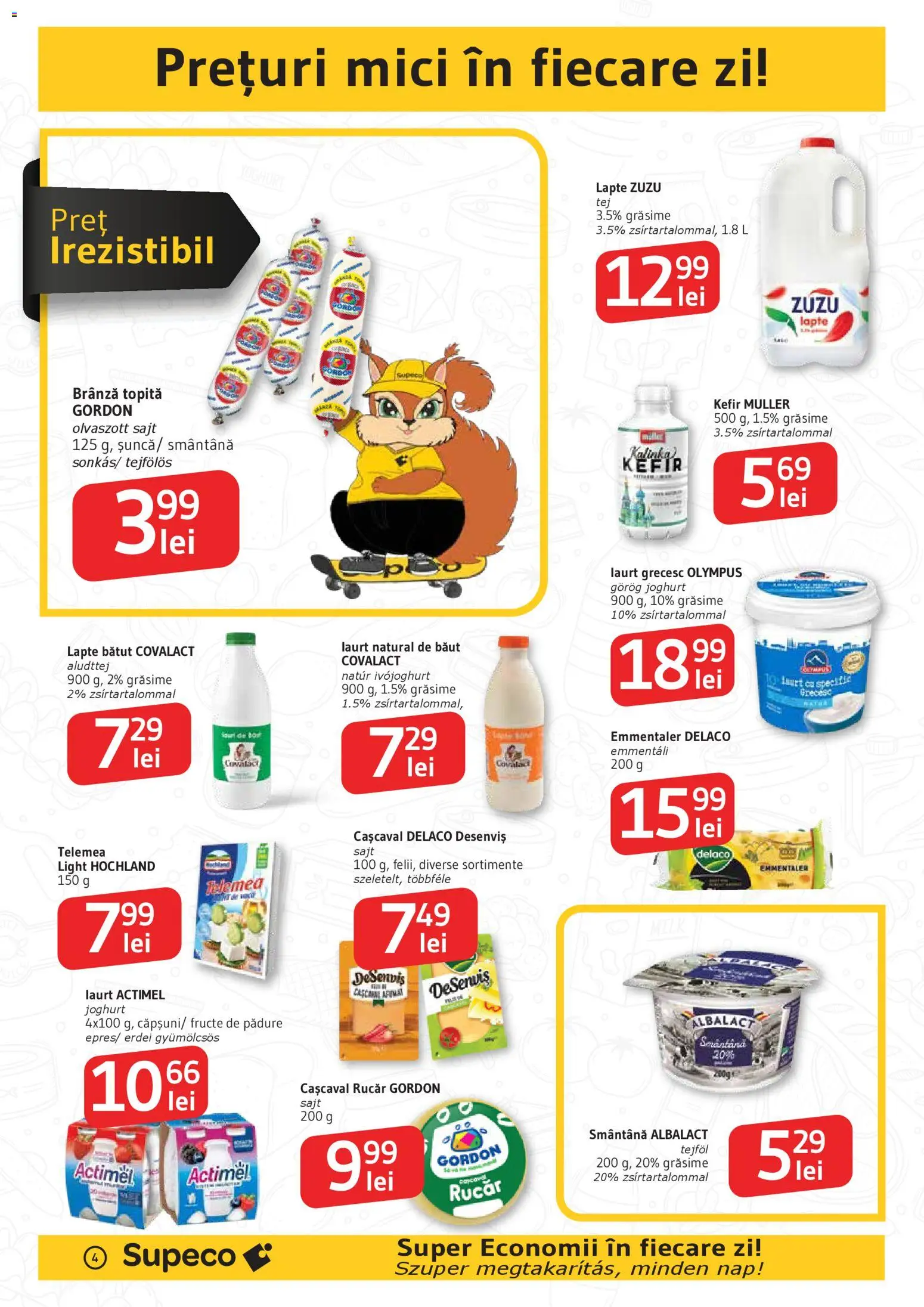 Noul catalog Supeco – valabil de la 08.01.2026 | Pagină: 4 | Produse: Cașcaval, Mici, Brânză, Kefir