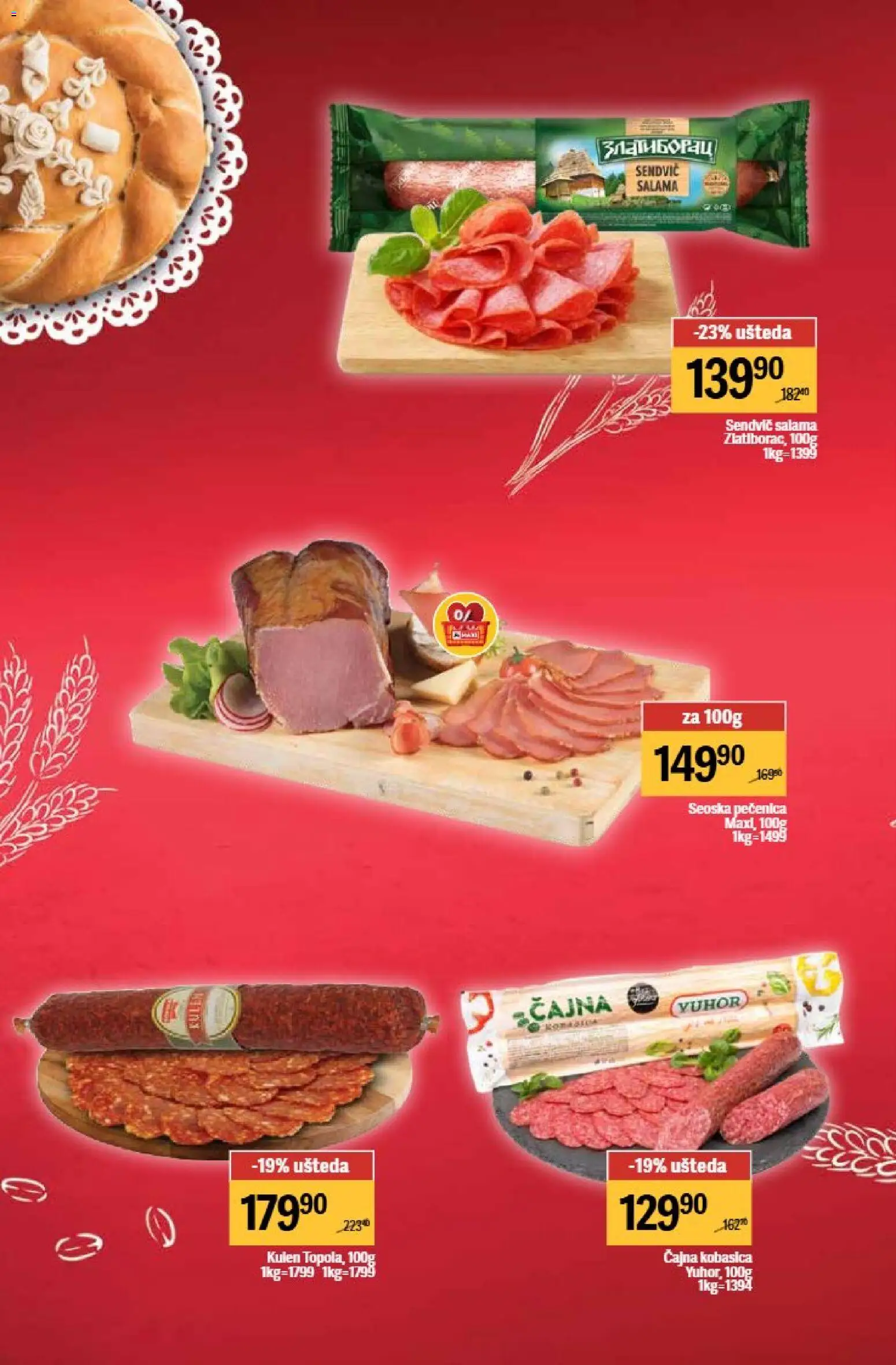 Maxi katalog - važi od 27.04.2026 | Strana: 10 | Proizvode: Kulen, Salama, Kobasica, Pečenica