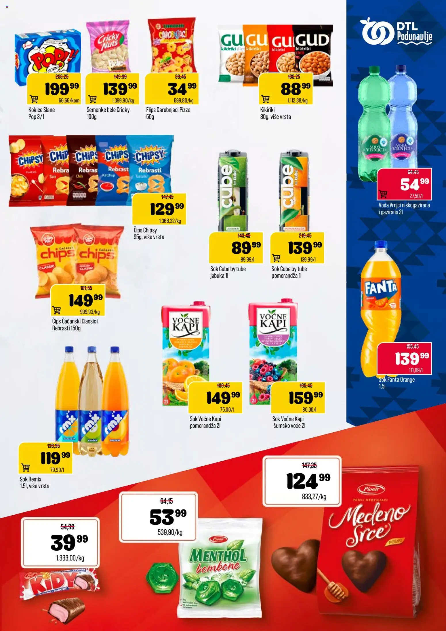 Podunavlje katalog - važi od 05.11.2025 | Strana: 9 | Proizvode: Bombone, Čips, Voda, Sok