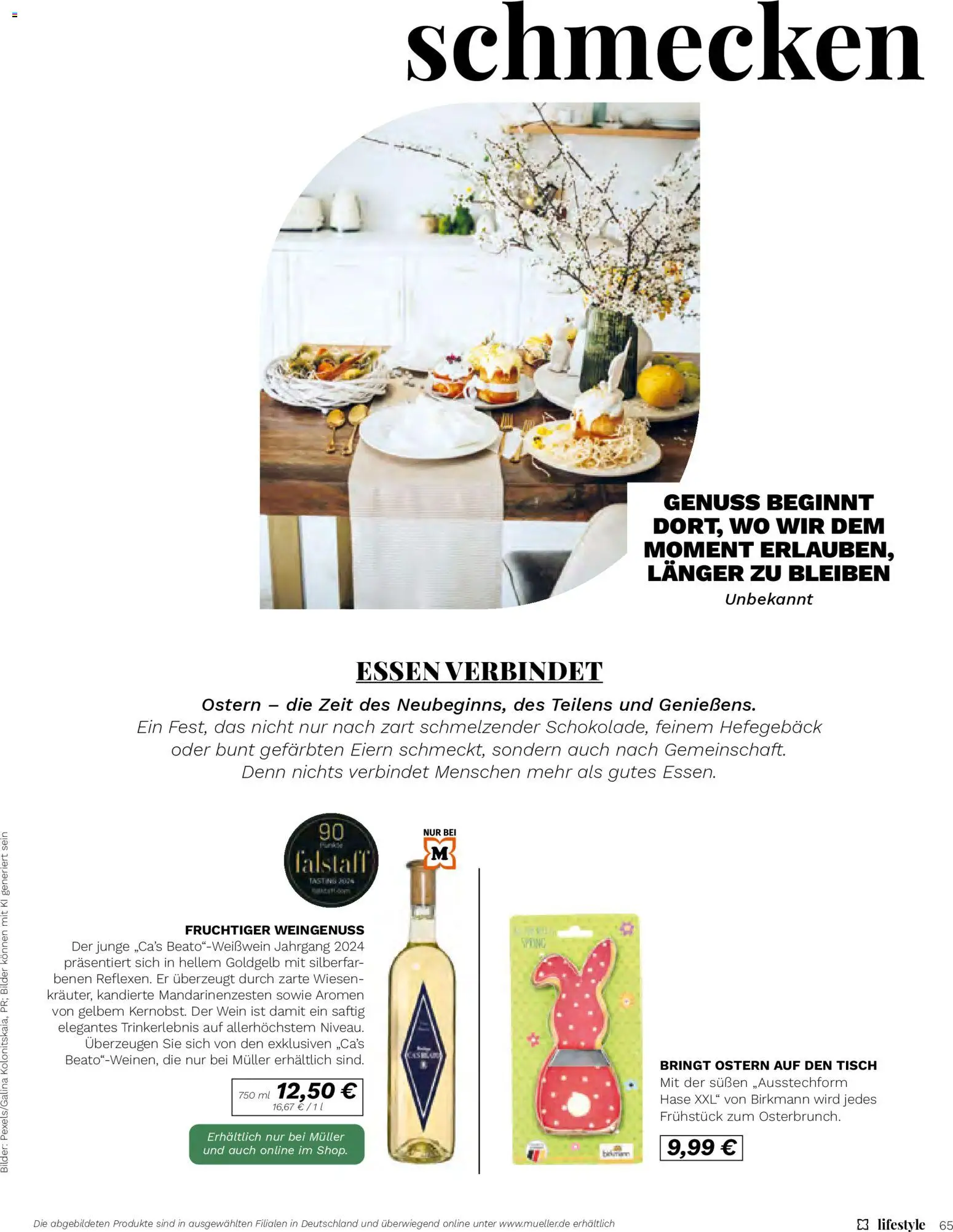 Müller Lifestyle – gültig ab 12.03.2026 | Seite: 65 | Produkte: Cutter, Tisch, Bilder, Wein