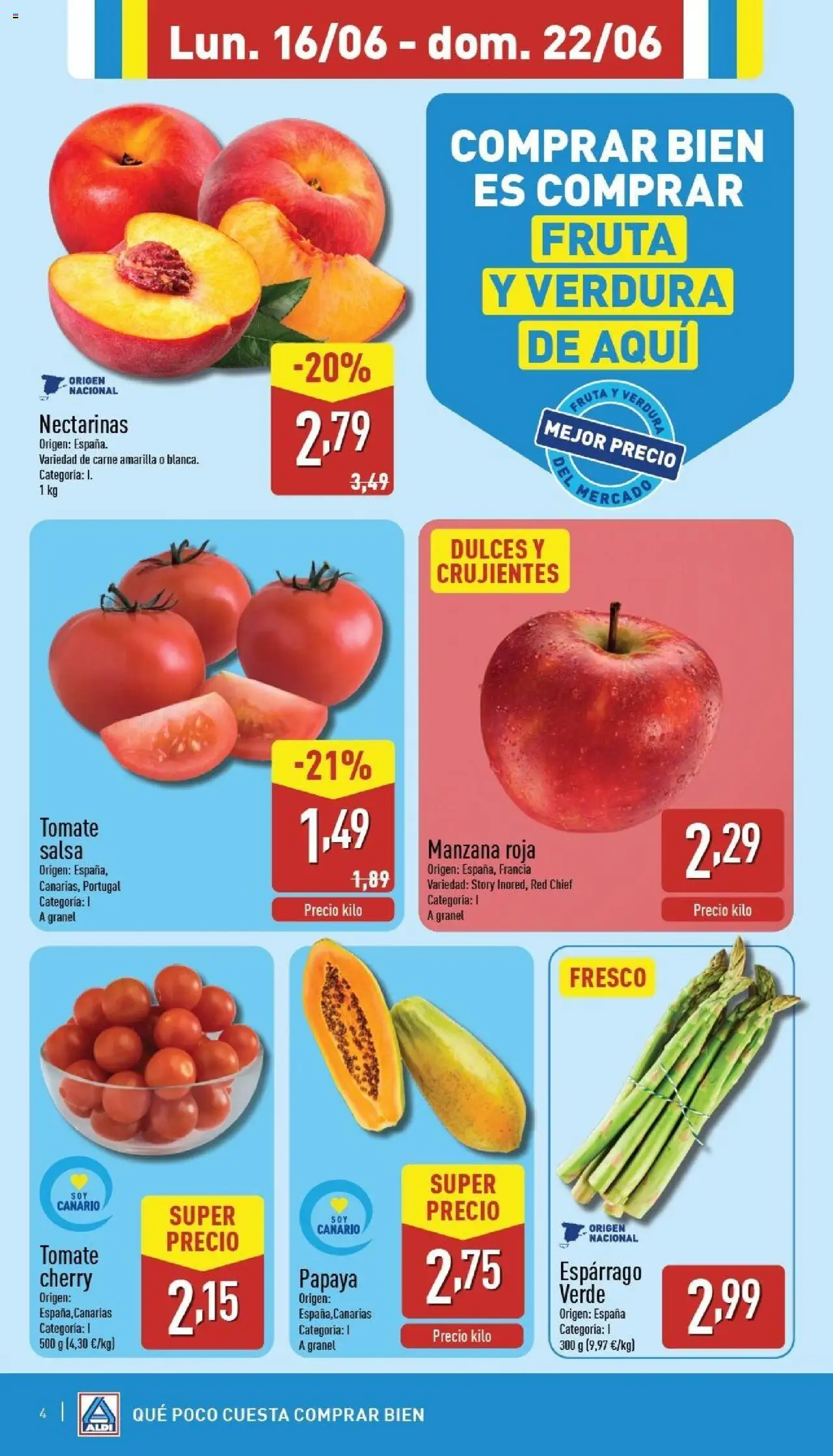 Aldi folleto Canarias │ válido desde el 16.06.2025 | Página: 4 | Productos: Manzana