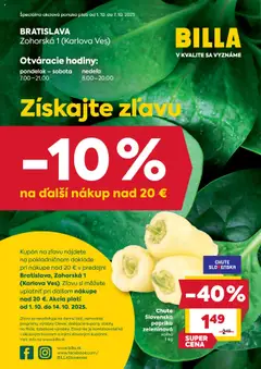 Billa leták platný od 01.10.2025