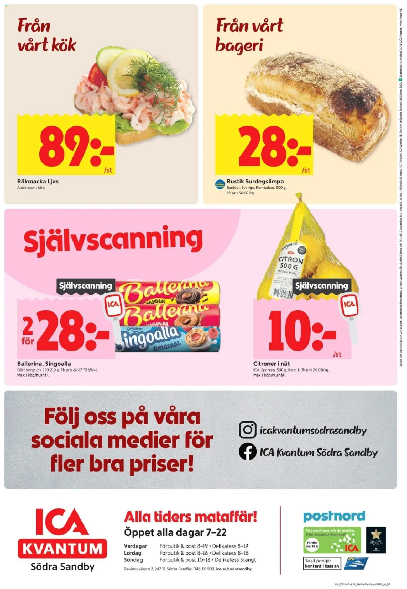 ICA Kvantum reklamblad aktuell från 13.04.2026 | Sida: 12 | Produkter: Bageri, Hylla, Ljus, Citron