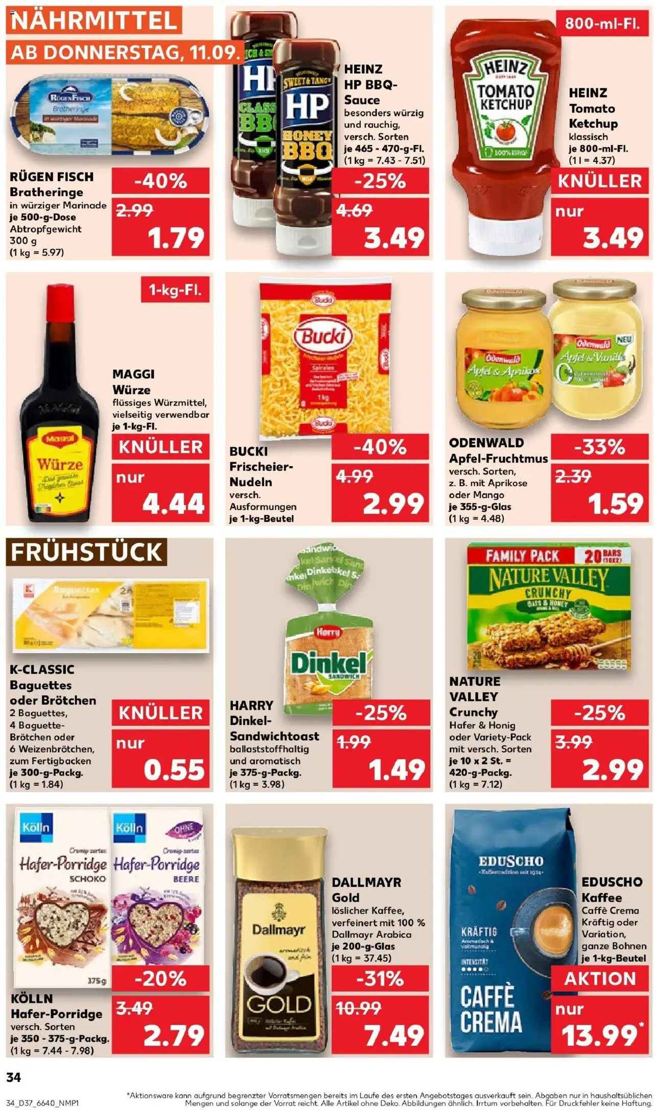 Kaufland prospekt Hauzenberg	 – gültig ab 14.09.2025 | Seite: 34 | Produkte: HP, Äpfel, Fisch, Ketchup
