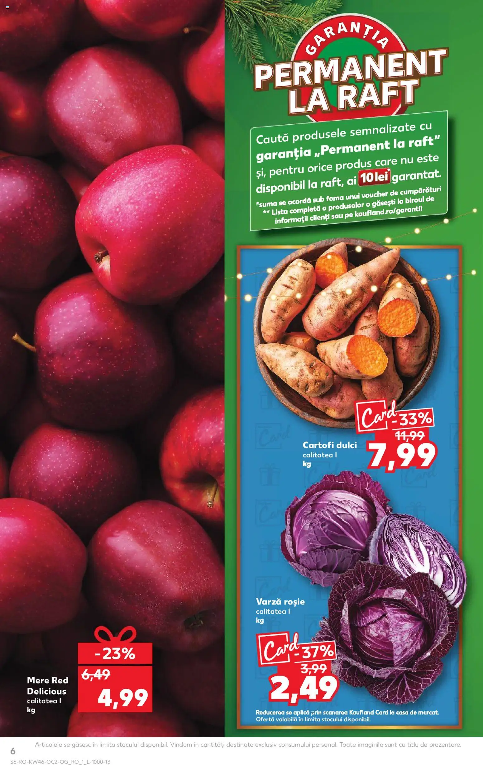 Noul catalog Kaufland – valabil de la 12.11.2025 | Pagină: 6 | Produse: Varză, Taneli organik hardal, Raft, Cartofi