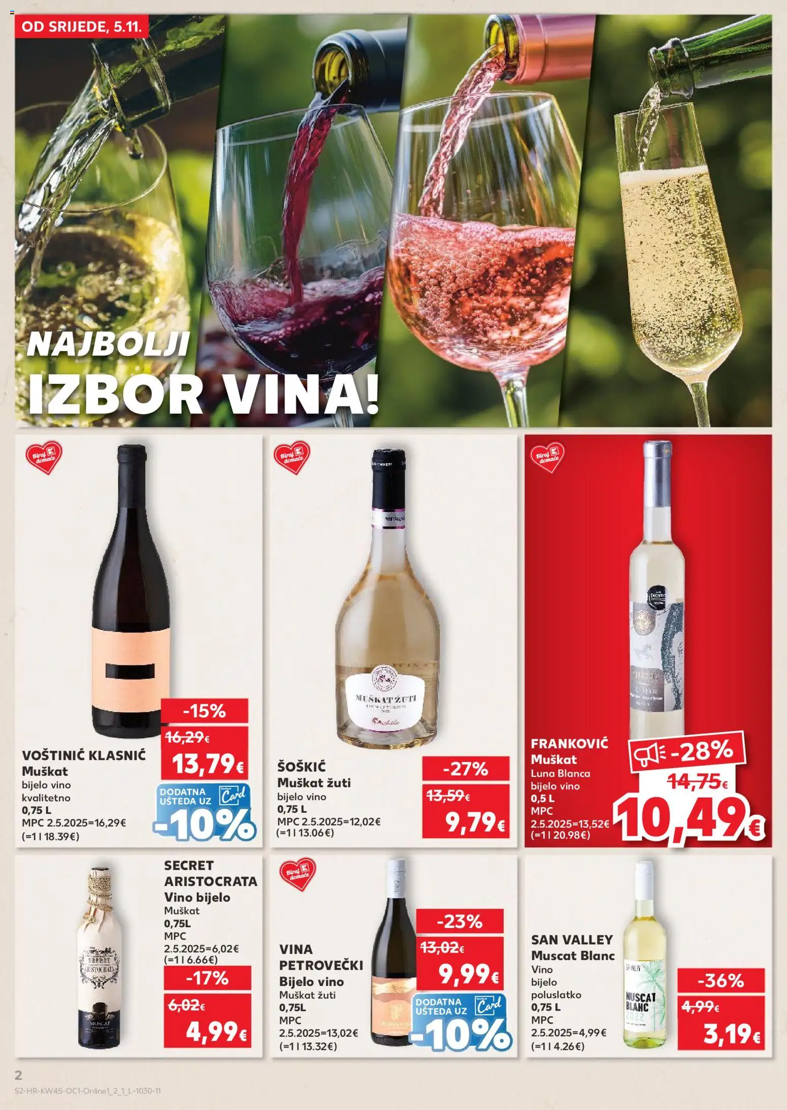 Kaufland katalog | vrijedi od 05.11.2025 | Stranica: 2 | Proizvodi: Bijelo vino, Vino