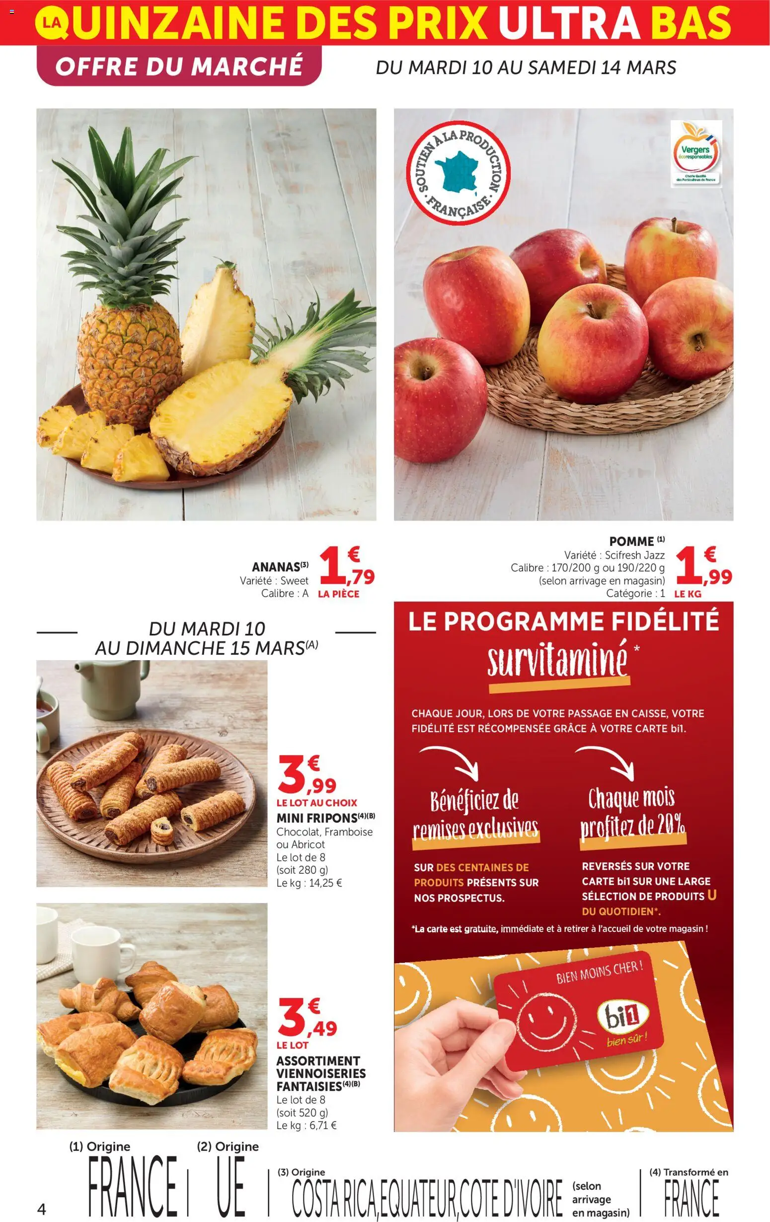 {H1} | Page: 4 | Produits: Abricot, Framboise, Pomme, Viennoiseries