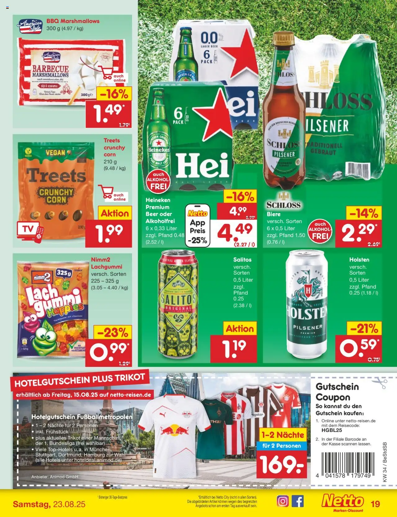 Netto Marken-Discount Prospekt 	 - gültig ab dem 18.08.2025 | Seite: 23 | Produkte: Holsten, Heineken