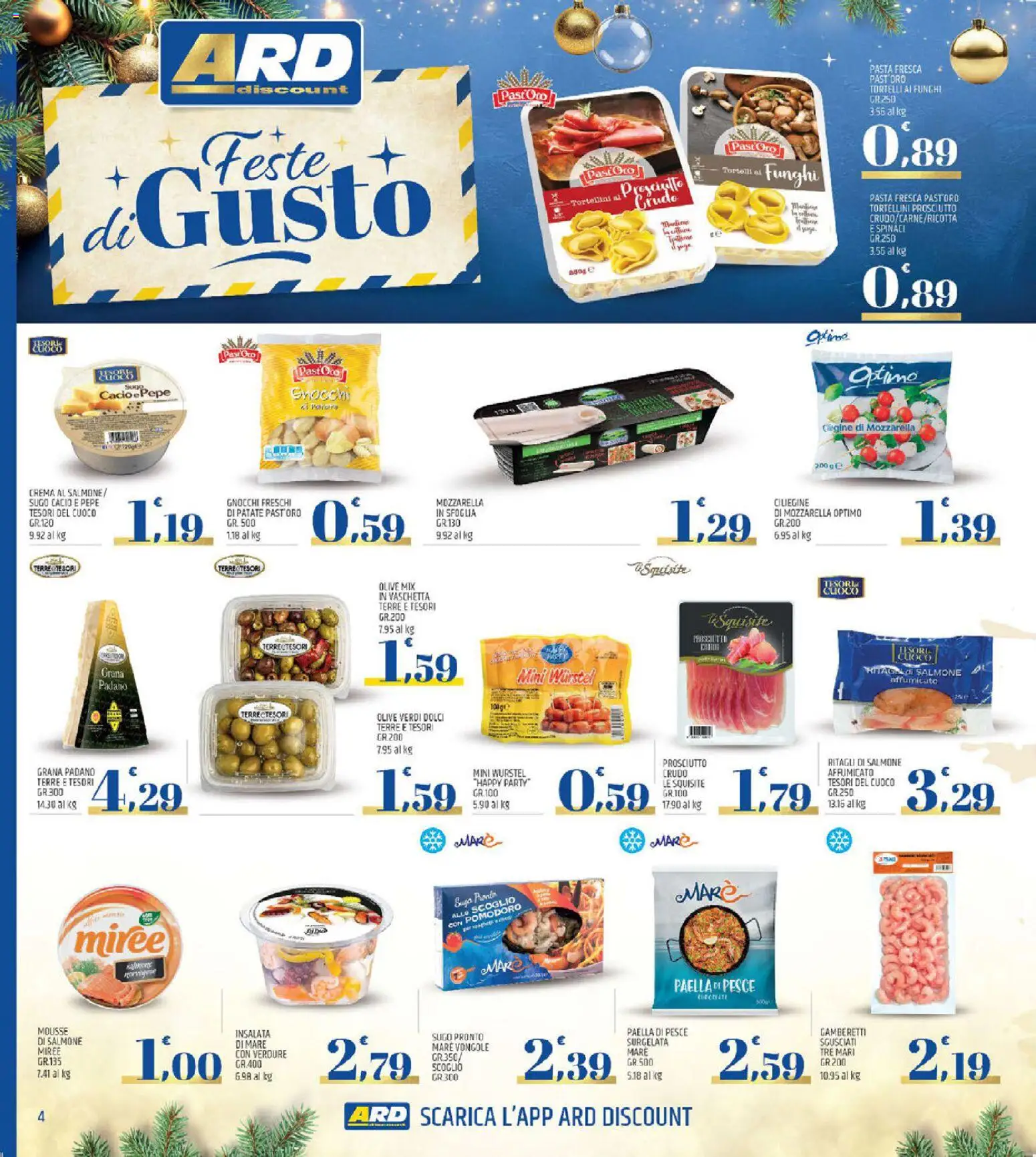 Volantino ARD Discount del 01.12.2025 | Pagina: 4 | Prodotti: Crema, Pepe, Spinaci, Gamberetti