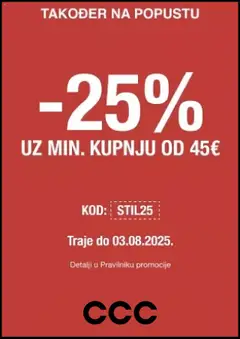 Katalog CCC - Pregled kataloga iz trgovine CCC, vrijedi od 30.07.2025