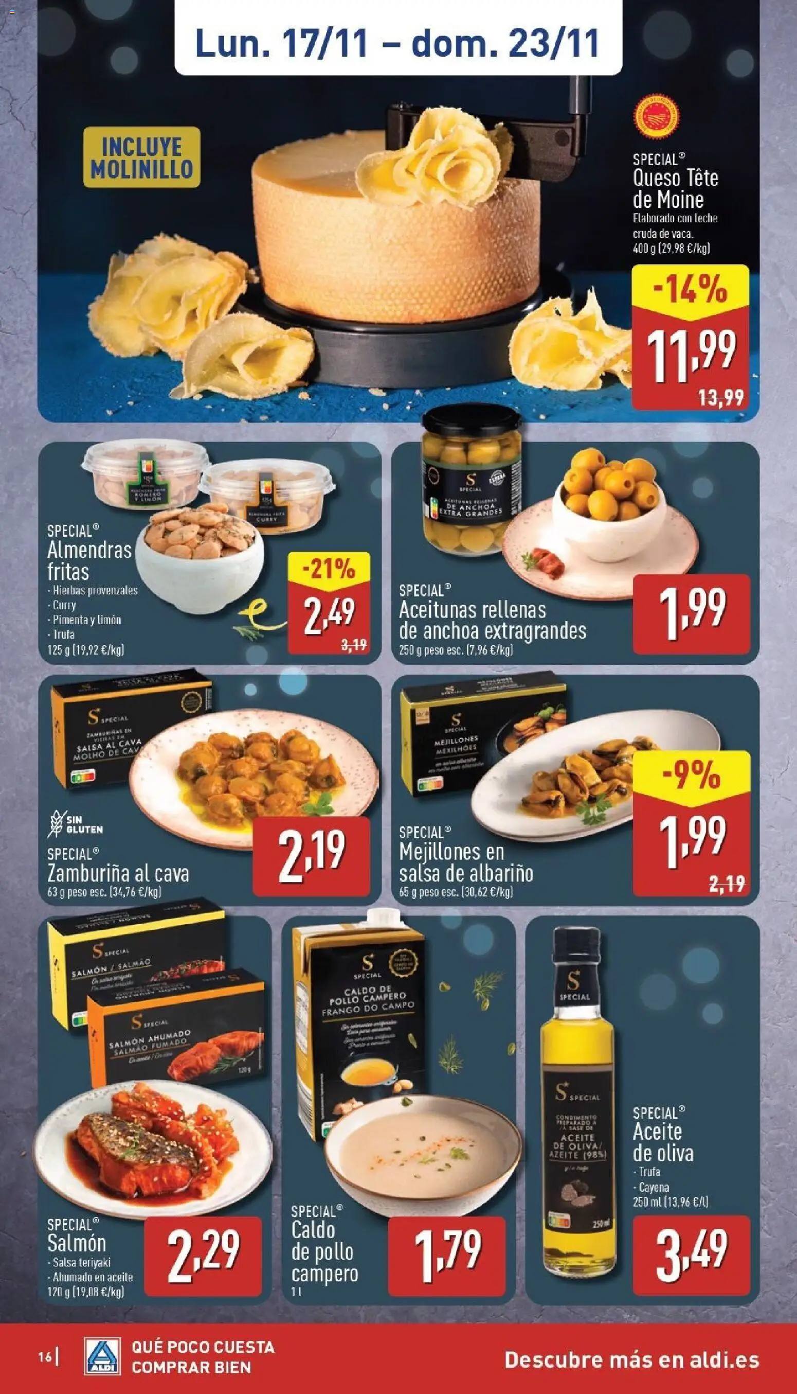 Aldi folleto Canarias │ válido desde el 17.11.2025 | Página: 16 | Productos: Leche, Aceite, Aceite de oliva, Peso