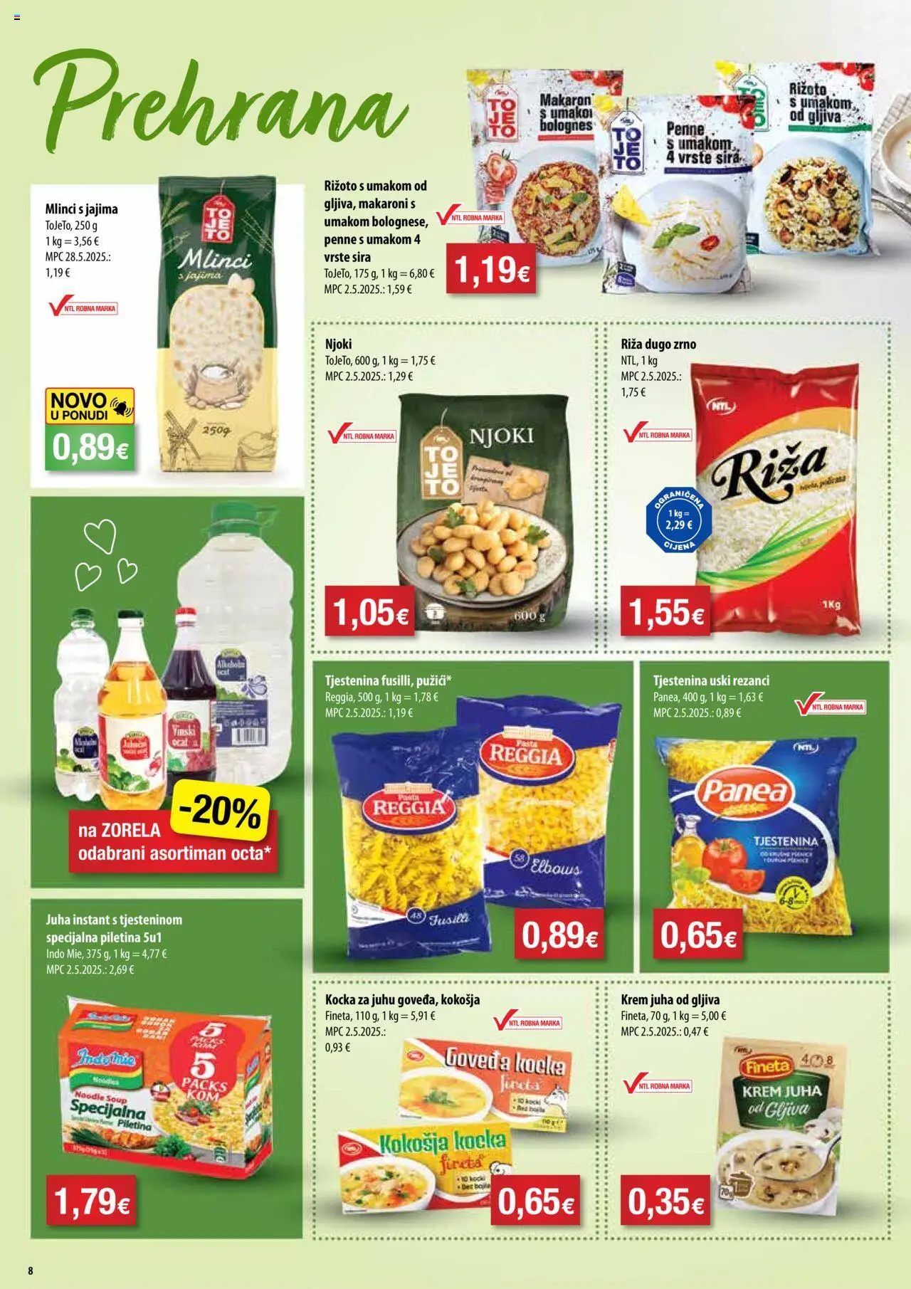 Boso katalog | vrijedi od 15.10.2025 | Stranica: 8 | Proizvodi: Riža, Rezanci, Tjestenina, Juha