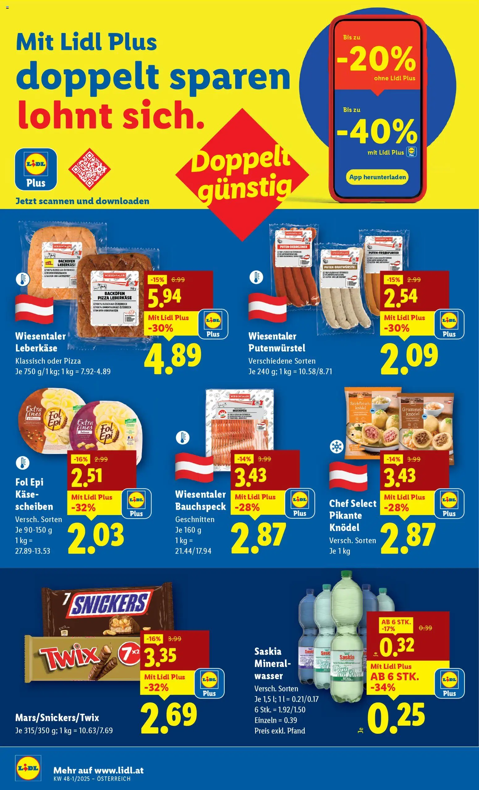 Lidl Flugblatt - Oberpullendorf, Güssing, Oberwart gültig ab 20.11.2025 | Seite: 36 | Produkte: Wasser, Ofen, Käse, Pizza
