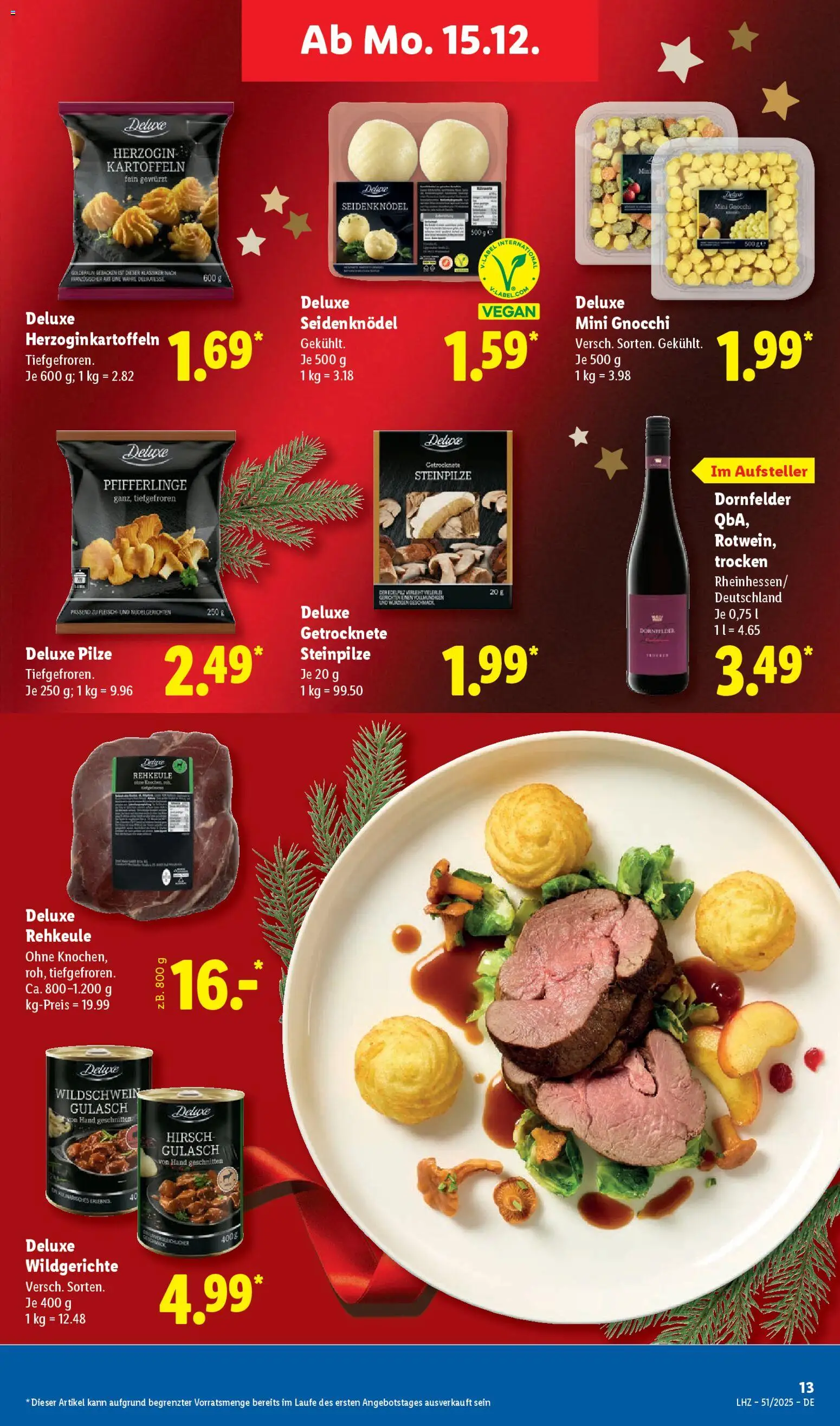 Lidl Prospekt Stuttgart-Mitte – gültig ab 15.12.2025 | Seite: 23 | Produkte: Kartoffeln, Gulasch, Pfifferlinge, Fleisch