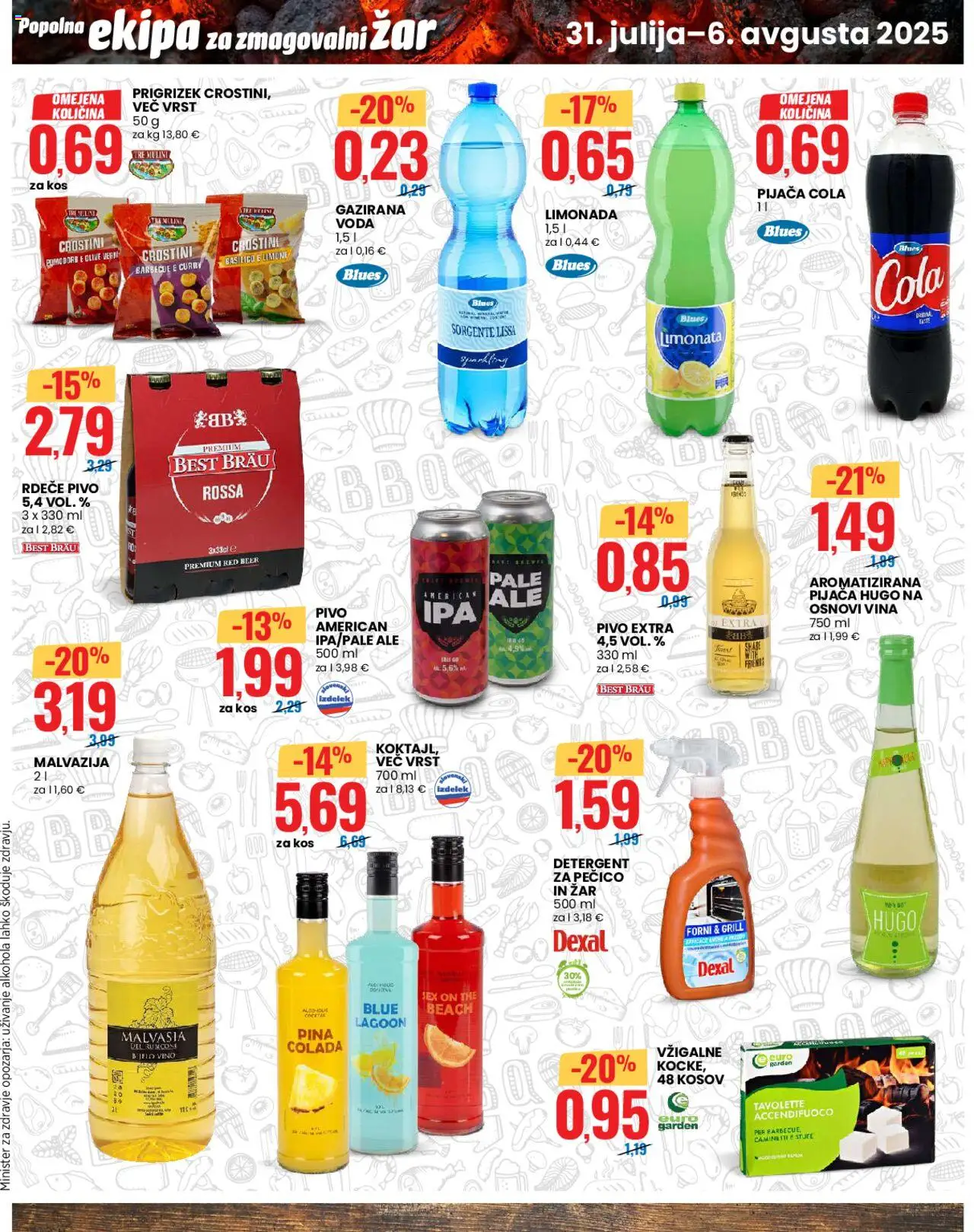 Eurospin - Velenje │ velja od 31.07.2025 | Stran: 7 | Izdelki: Zar, Vino, Pivo, Grill