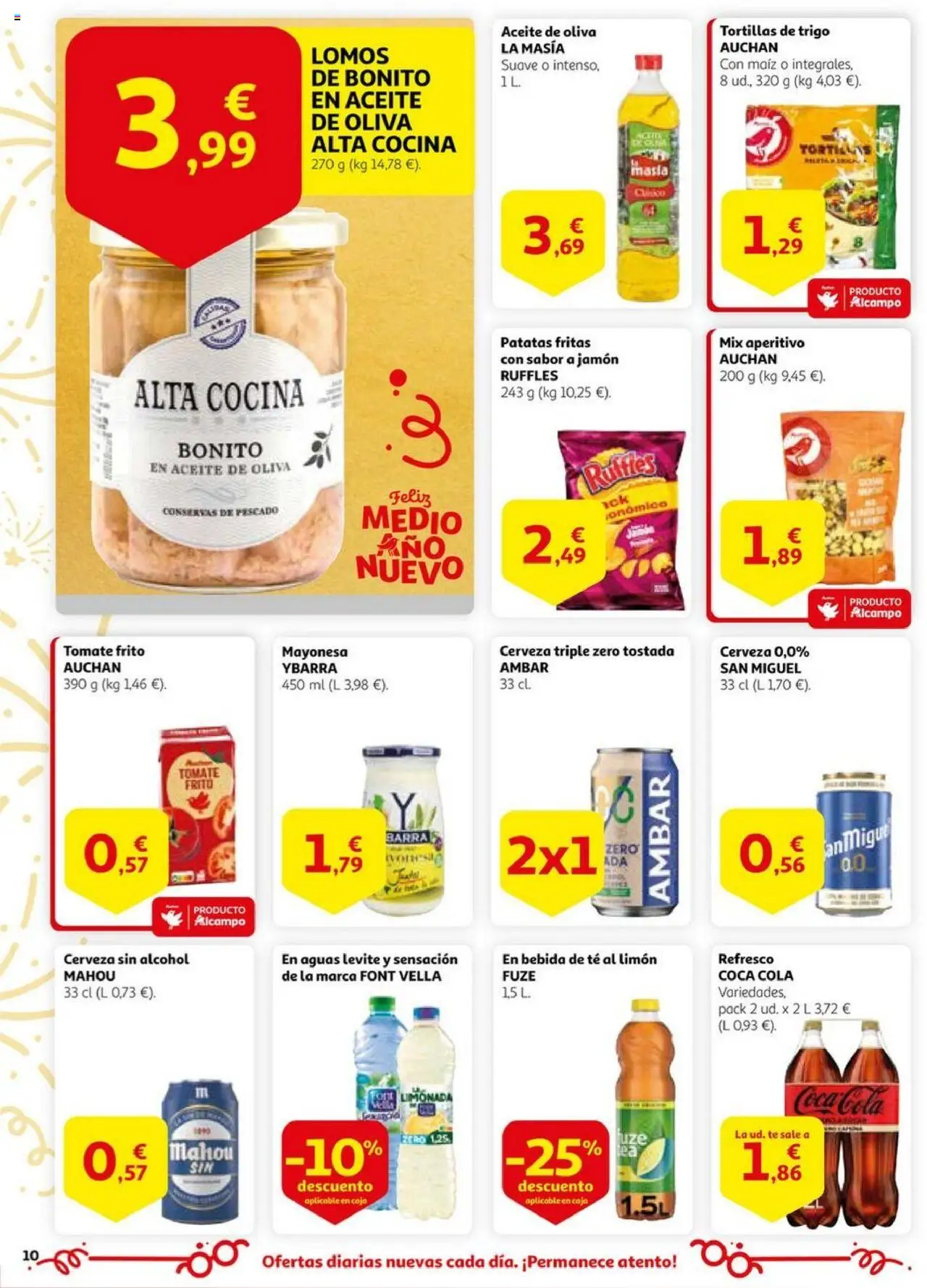 Alcampo - SM Arroyomolinos  │ válido desde el 17.06.2025 | Página: 10 | Productos: Cerveza sin alcohol, Cerveza, Té, Aceite de oliva