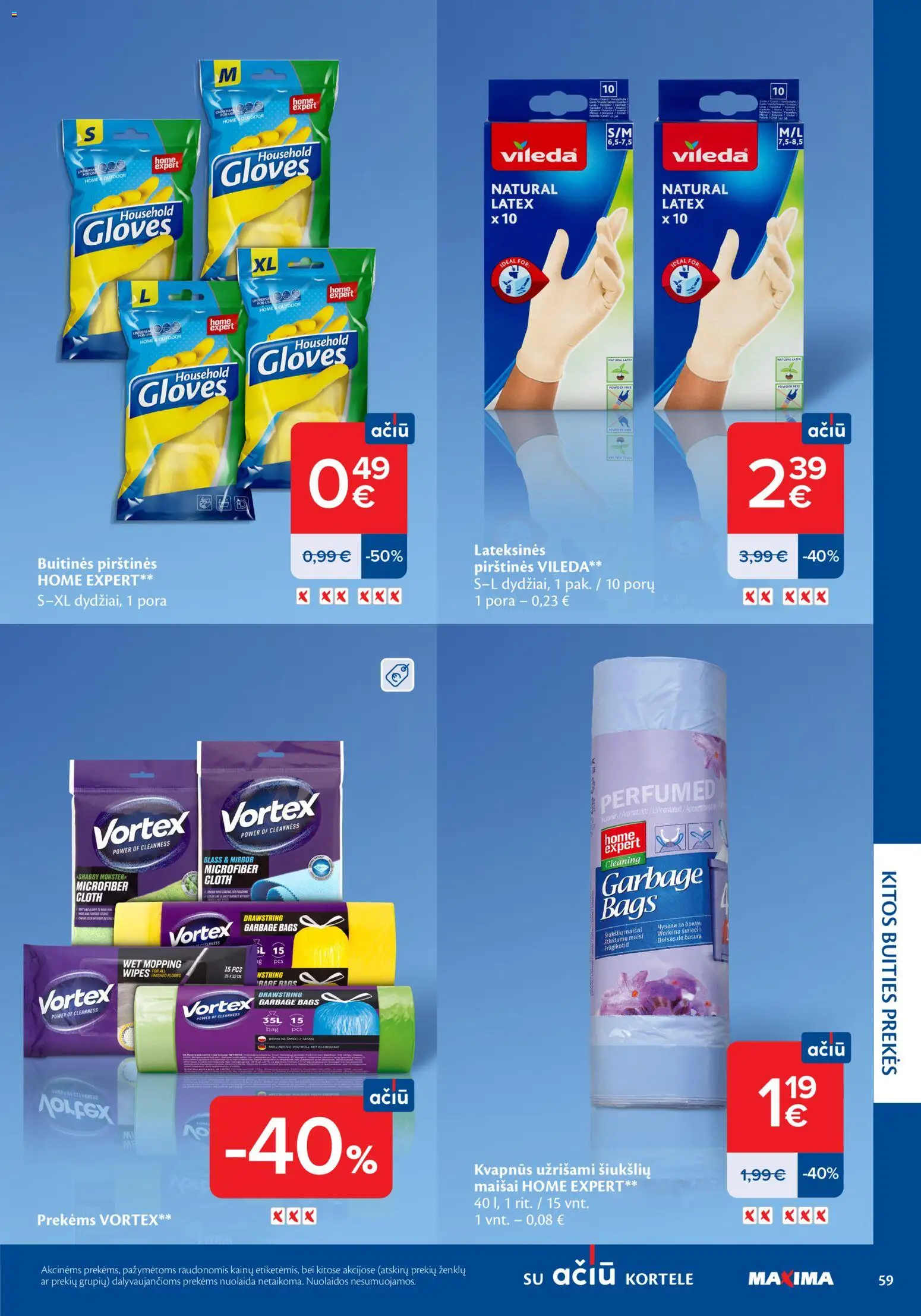 MAXIMA akcijos nuo 05.03.2026 | Puslapis: 59 | Prekių: Pirštines