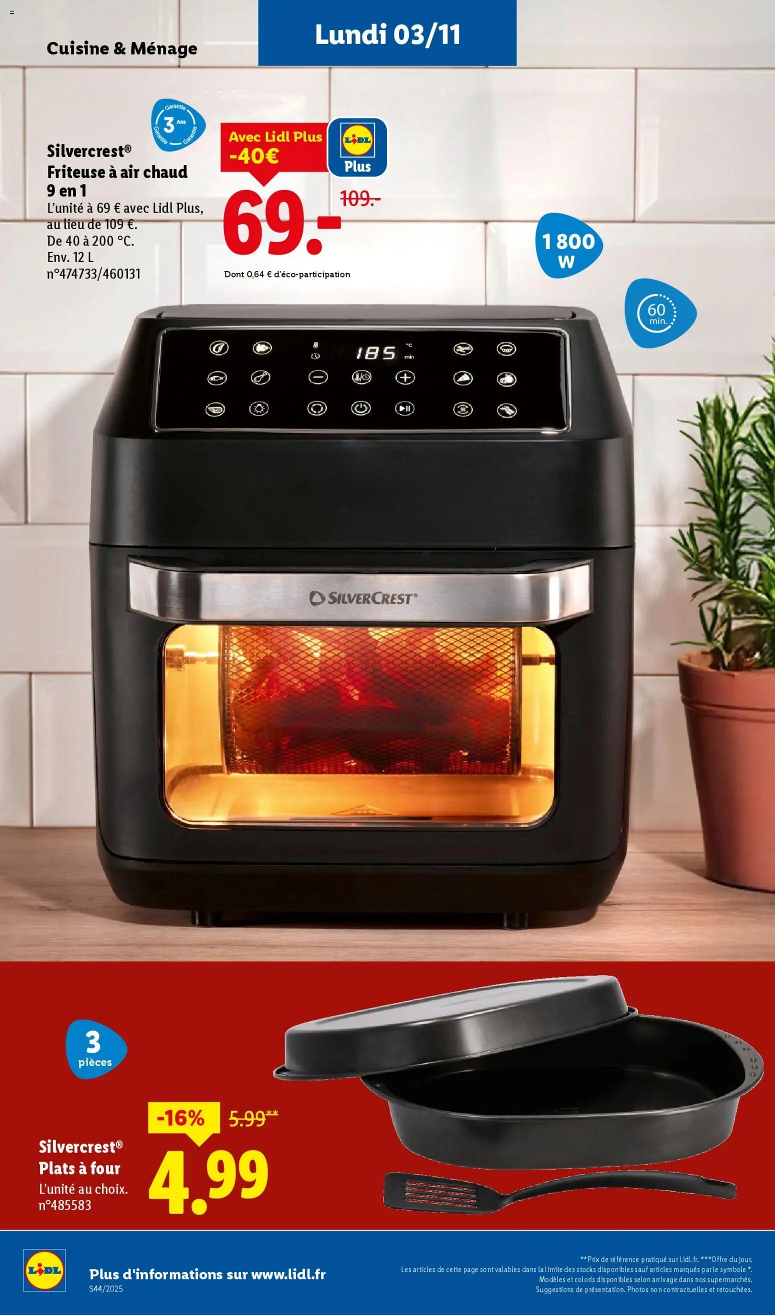 {H1} | Page: 65 | Produits: Four, Friteuse, Air fryer