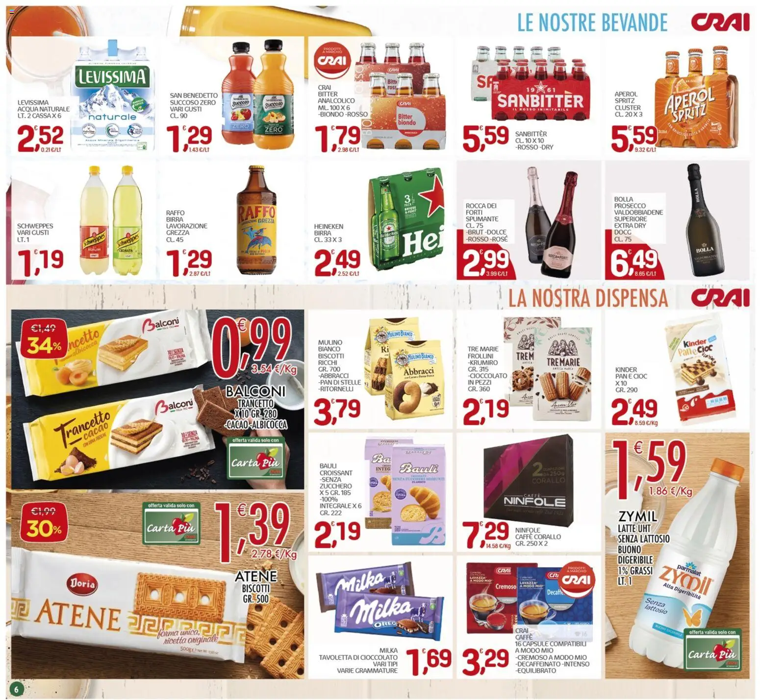 Volantino CRAI del 26.03.2026 | Pagina: 6 | Prodotti: Spumante, Lavazza, Frollini, Cedrata