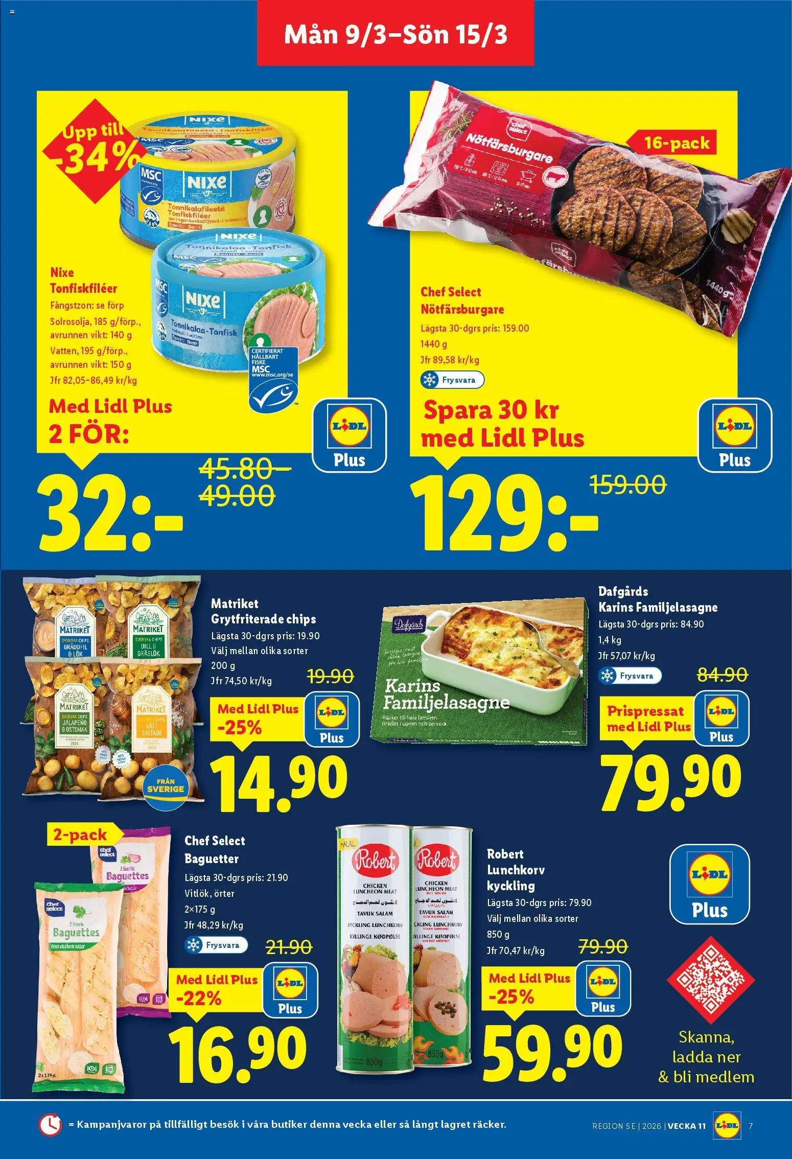Lidl reklamblad aktuell från 09.03.2026 | Sida: 7 | Produkter: Gräslök, Chips, Tonfisk, Ugnen