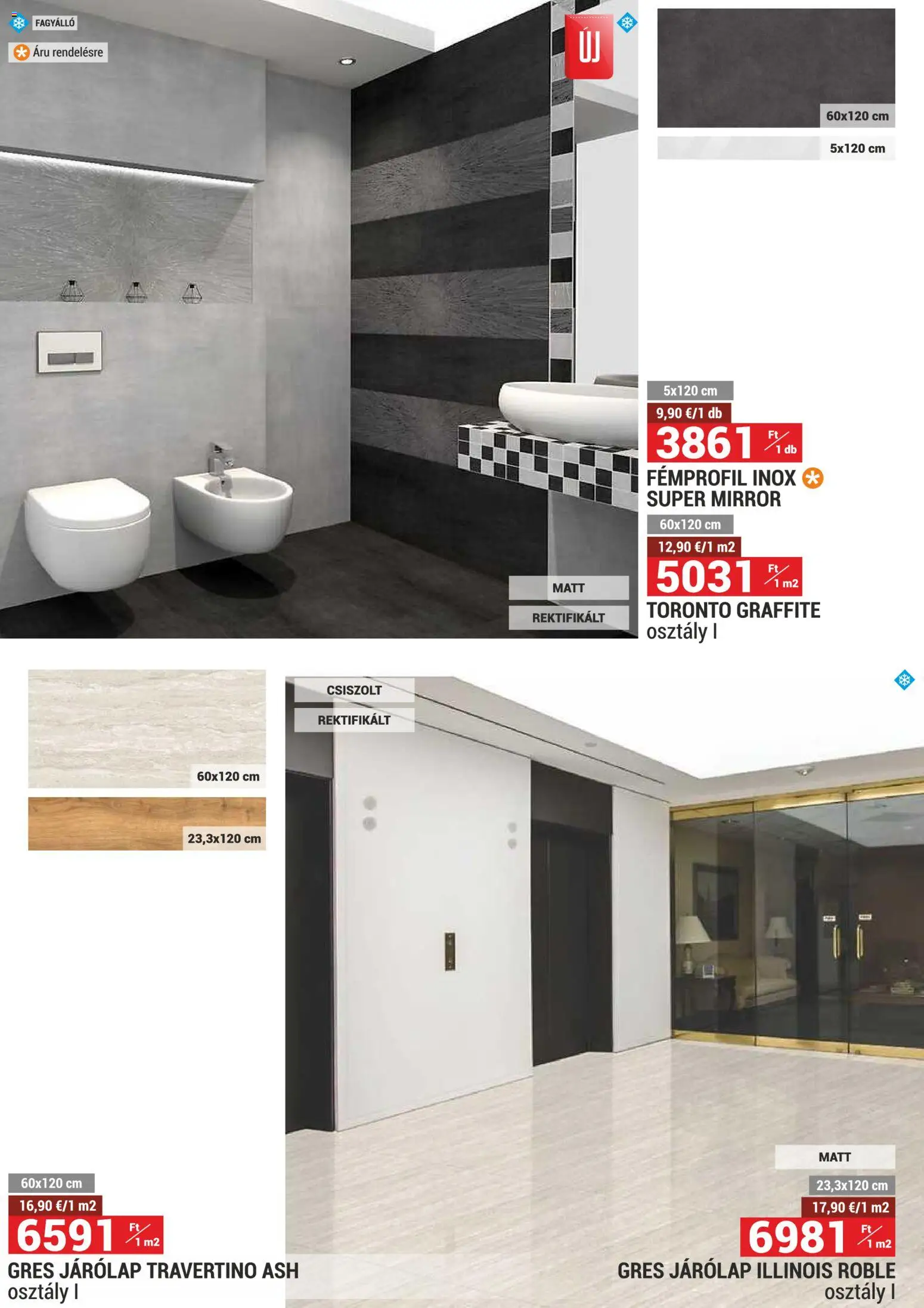 Merkury Market akciós ujság - amely érvényes a következő dátumtól: 01.02.2026 | Oldal: 22 | Termékek: Gres, Járólap