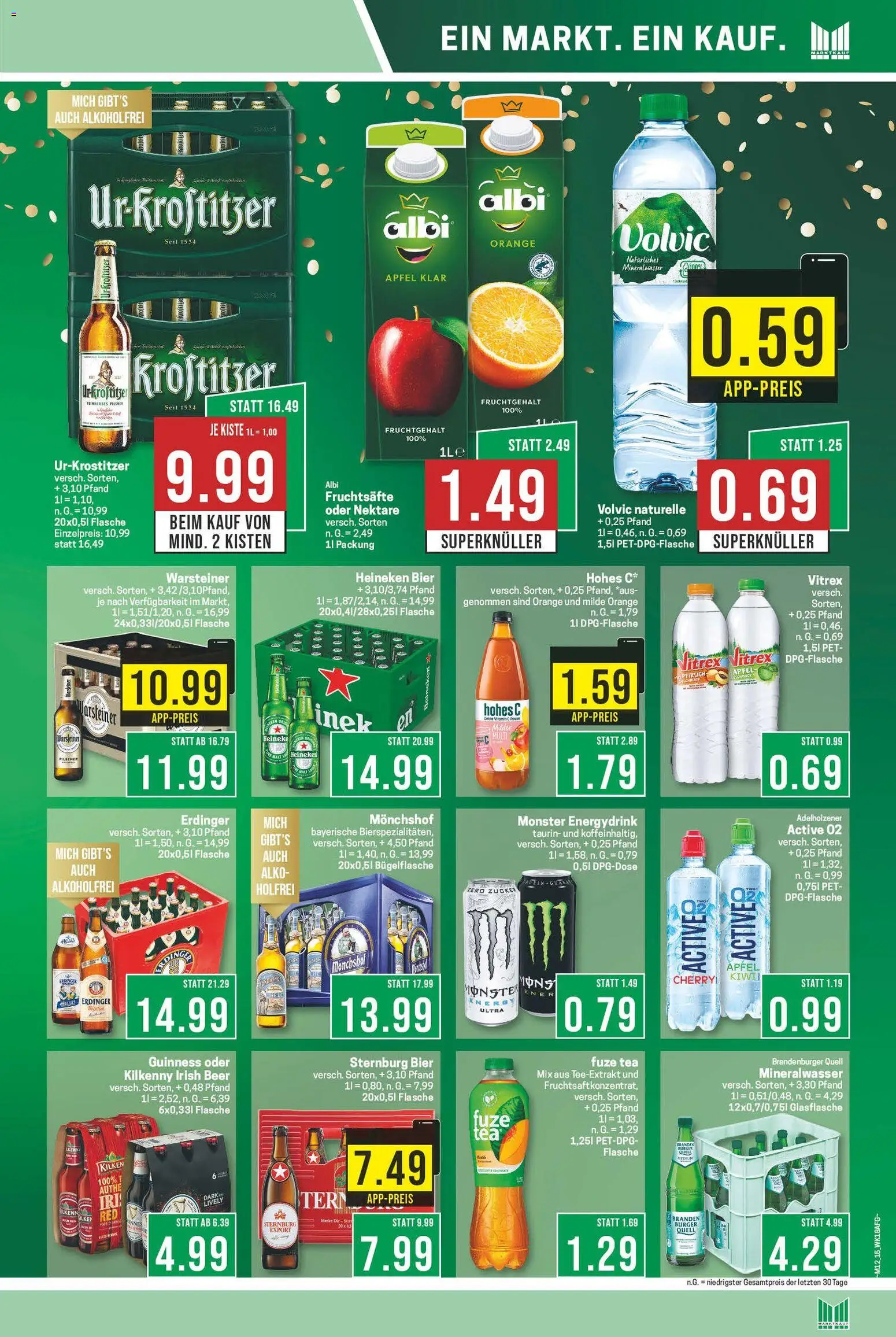 Marktkauf Prospekt 	 – gültig ab 16.03.2026 | Seite: 15 | Produkte: Adelholzener, Mineralwasser, Monster, Volvic