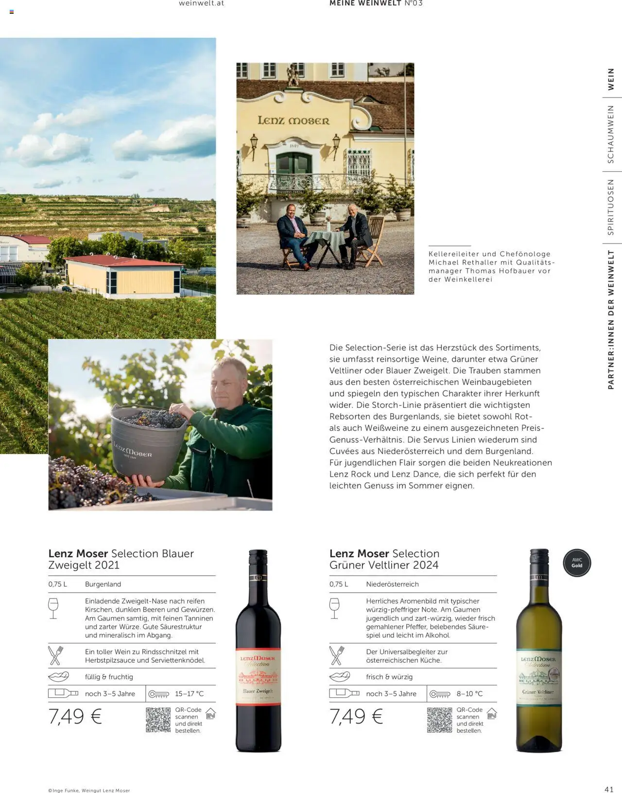 Interspar Weinwelt Magazin Ausgabe Herbst gültig ab 10.09.2025 | Seite: 41 | Produkte: Rock, Spiel, Wein