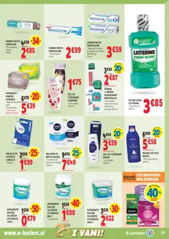 E.leclerc katalog akcije – veljaven od 05.11.2025 | Stran: 29 | Izdelki: Robčki, Gel za tusiranje, Deodorant, Zobna pasta