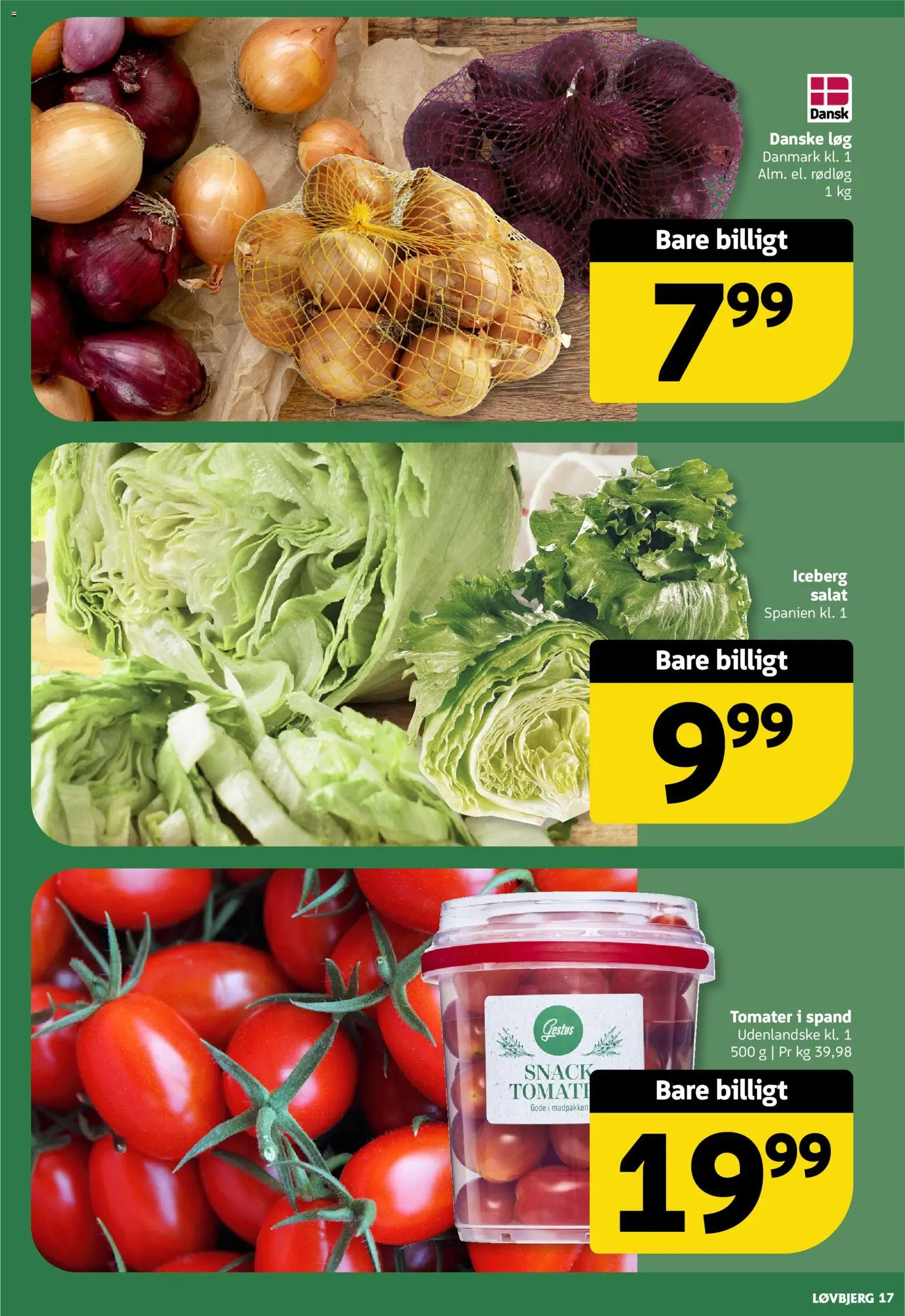 Løvbjerg tilbudsavis – gyldig fra 13.02.2026 | Side: 17 | Produkter: Tomater, Rødløg, Salat, Løg