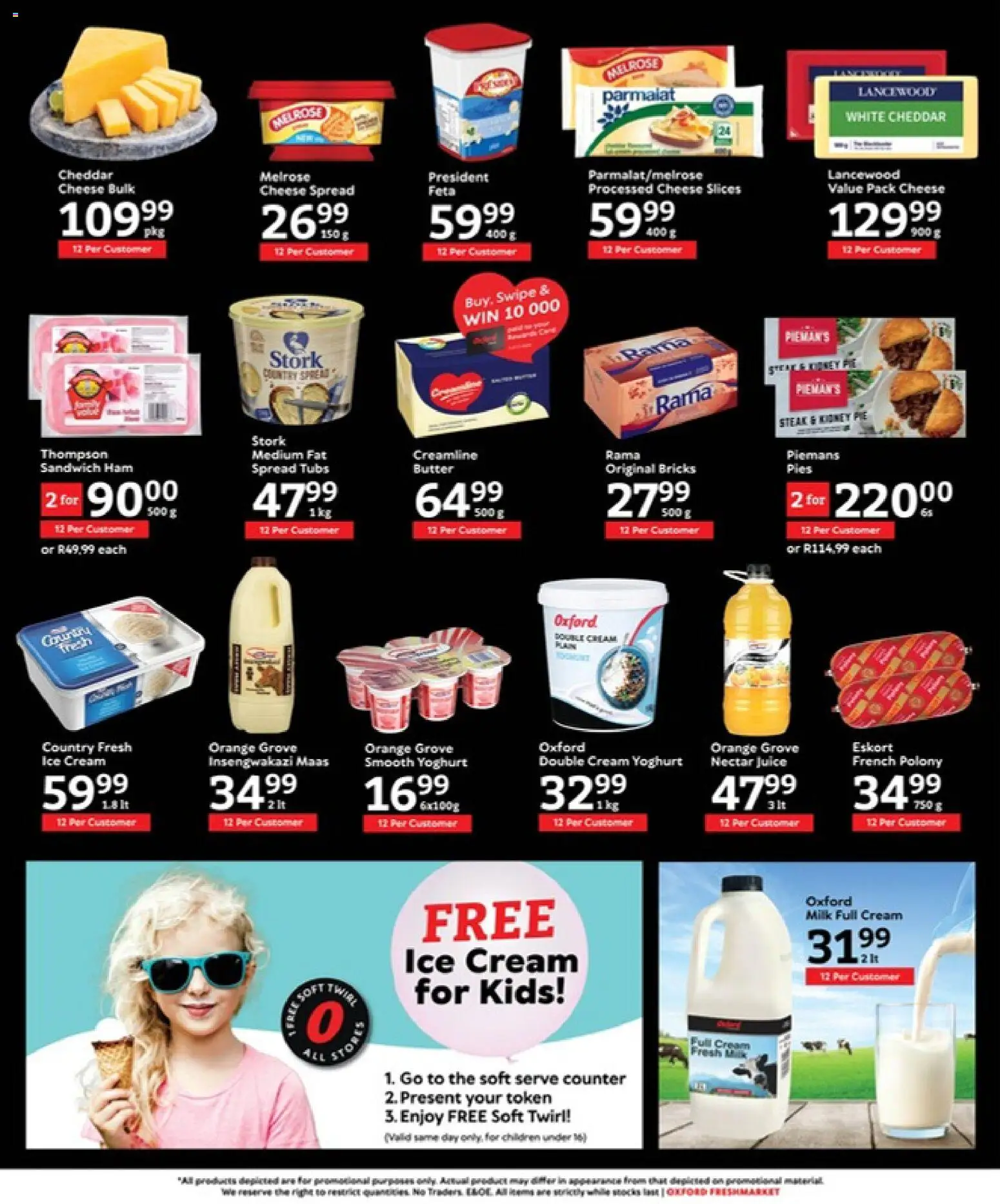 New Oxford Freshmarket catalogue – valid from 15.04.2026 | Page: 12 | Products: Yoghurt, Milk, Cheese, Juice