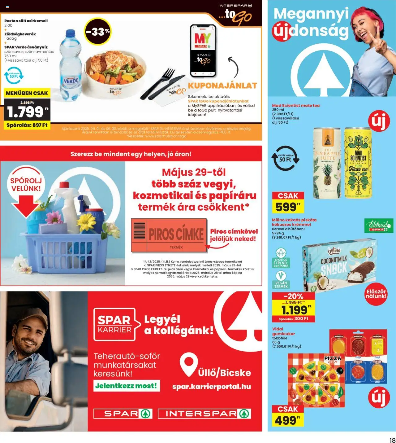 Interspar akciós ujság - amely érvényes a következő dátumtól: 05.06.2025 | Oldal: 20 | Termékek: Piskóta, Pizza, Tea, Csirkemell