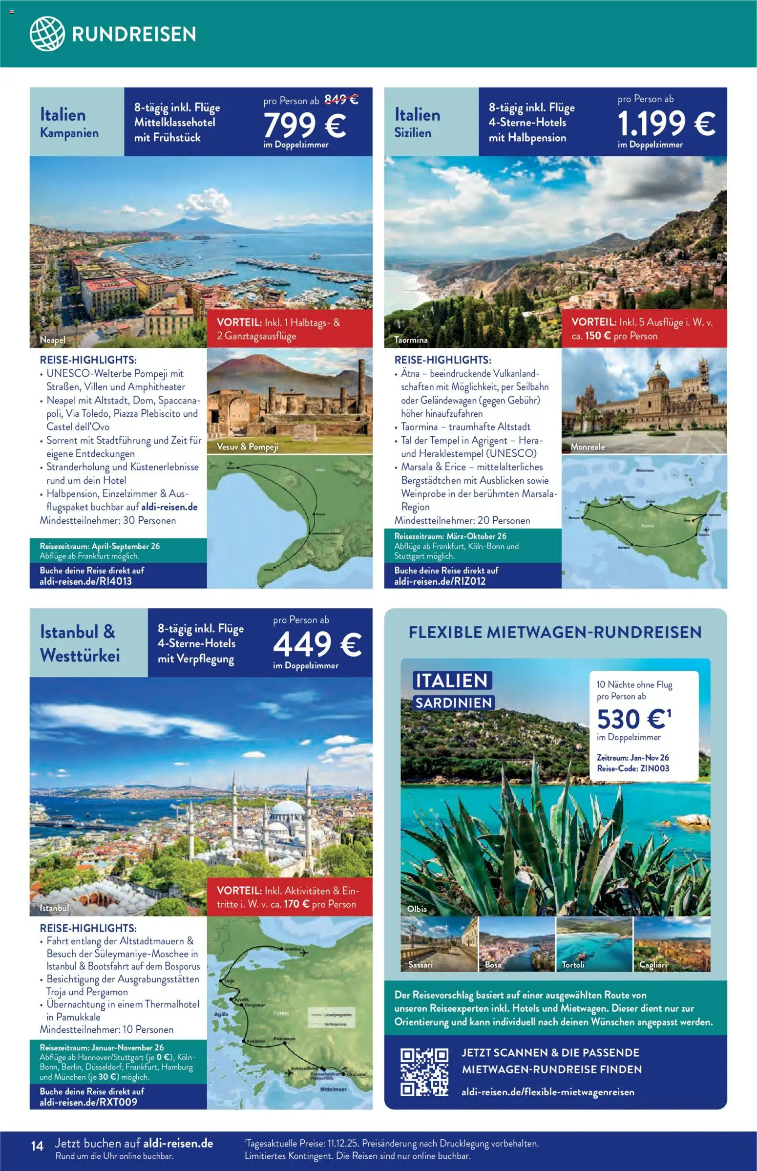 Aldi Reisen  Reisemagazin – gültig ab 01.01.2026 | Seite: 14