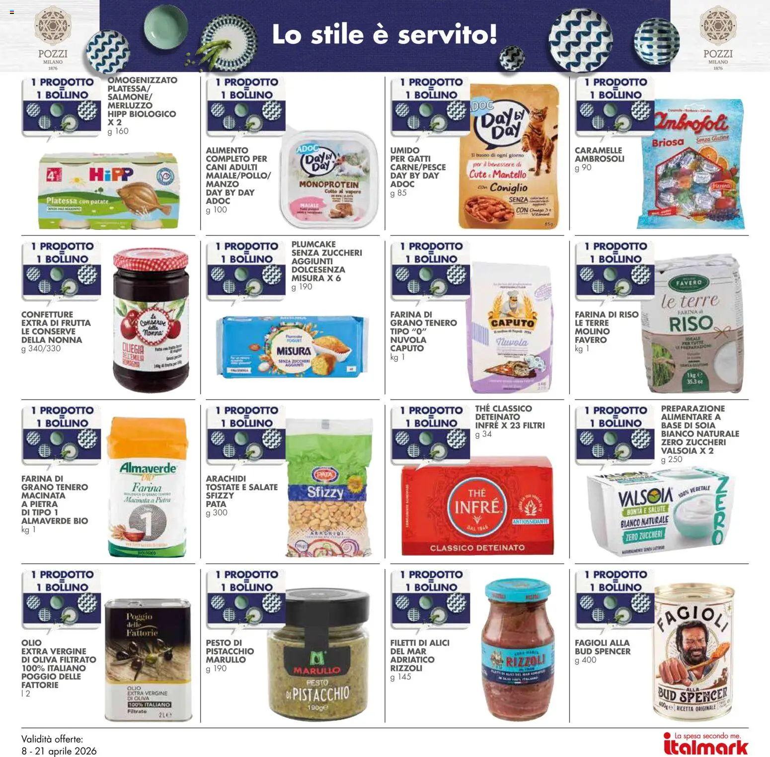 Volantino Italmark del 08.04.2026 | Pagina: 26 | Prodotti: Merluzzo, Caramelle, Frutta, Arachidi