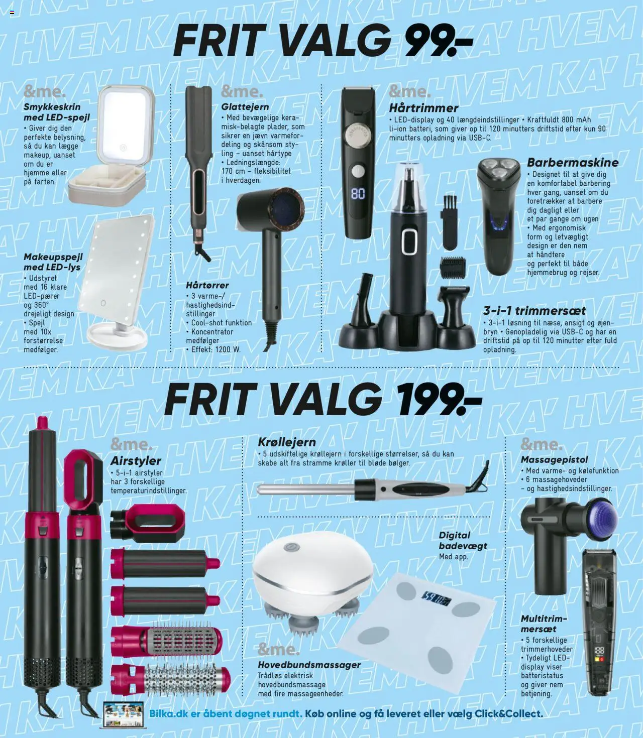 Bilka tilbudsavis – gyldig fra 19.09.2025 | Side: 22 | Produkter: Spejl, TV, Hårtørrer, Glattejern