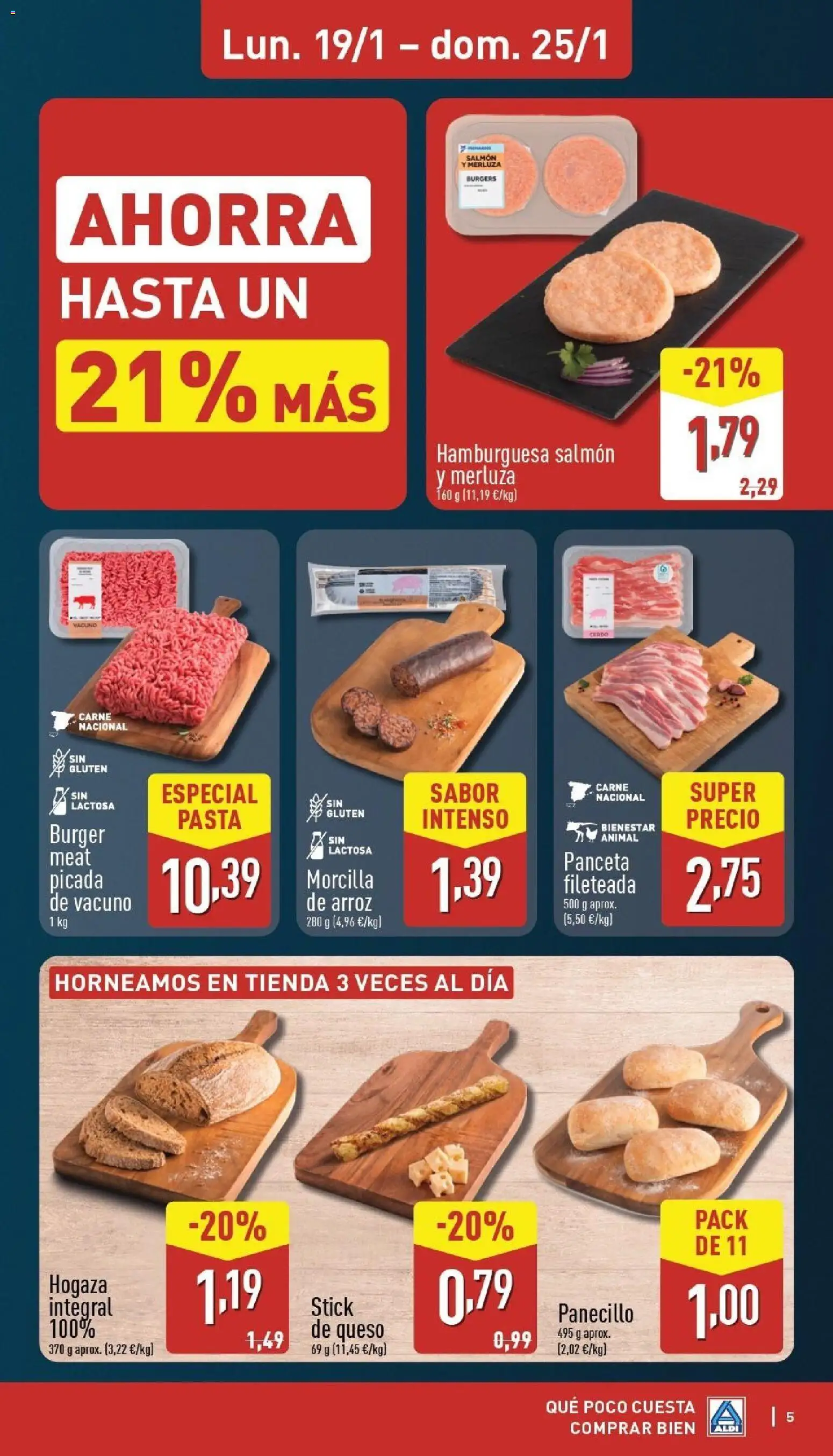 Aldi folleto Baleares │ válido desde el 19.01.2026 | Página: 5 | Productos: Queso, Ηλεκτρικός φούρνος, Pasta, Σοκολατούχο γάλα