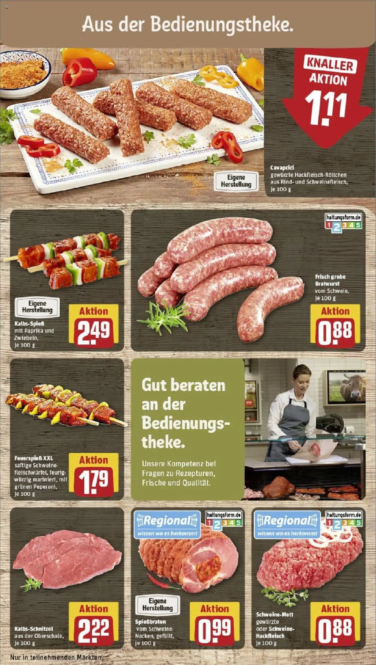 Rewe prospekt Braunschweig	 - gültig ab dem 13.07.2025 | Seite: 10 | Produkte: Bratwurst, Cevapcici, Paprika, Hackfleisch