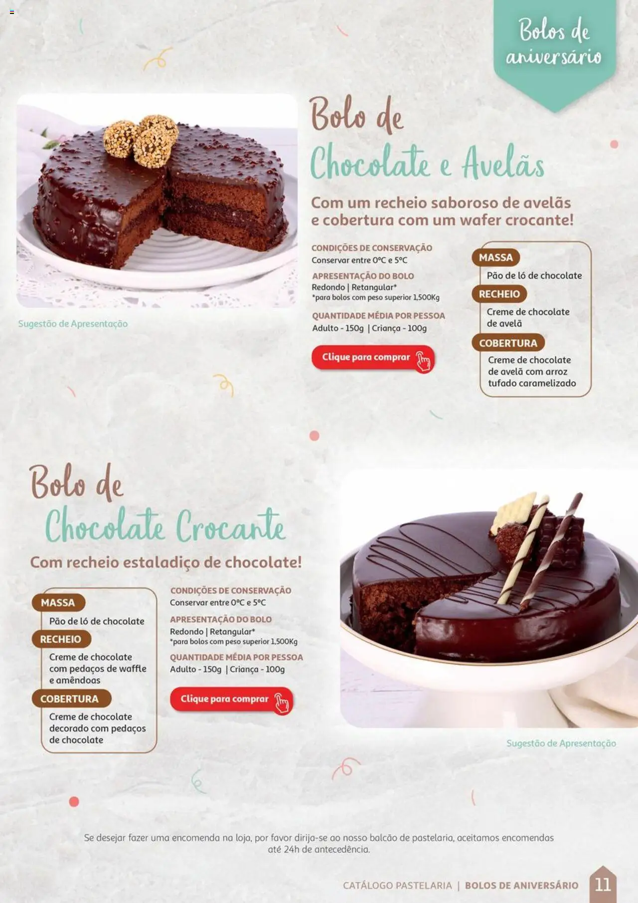 Auchan Catálogo de Pastelaria │ válido de 08.04.2024 | Página: 11 | Produtos: Amêndoas, Pão, Chocolate, Creme