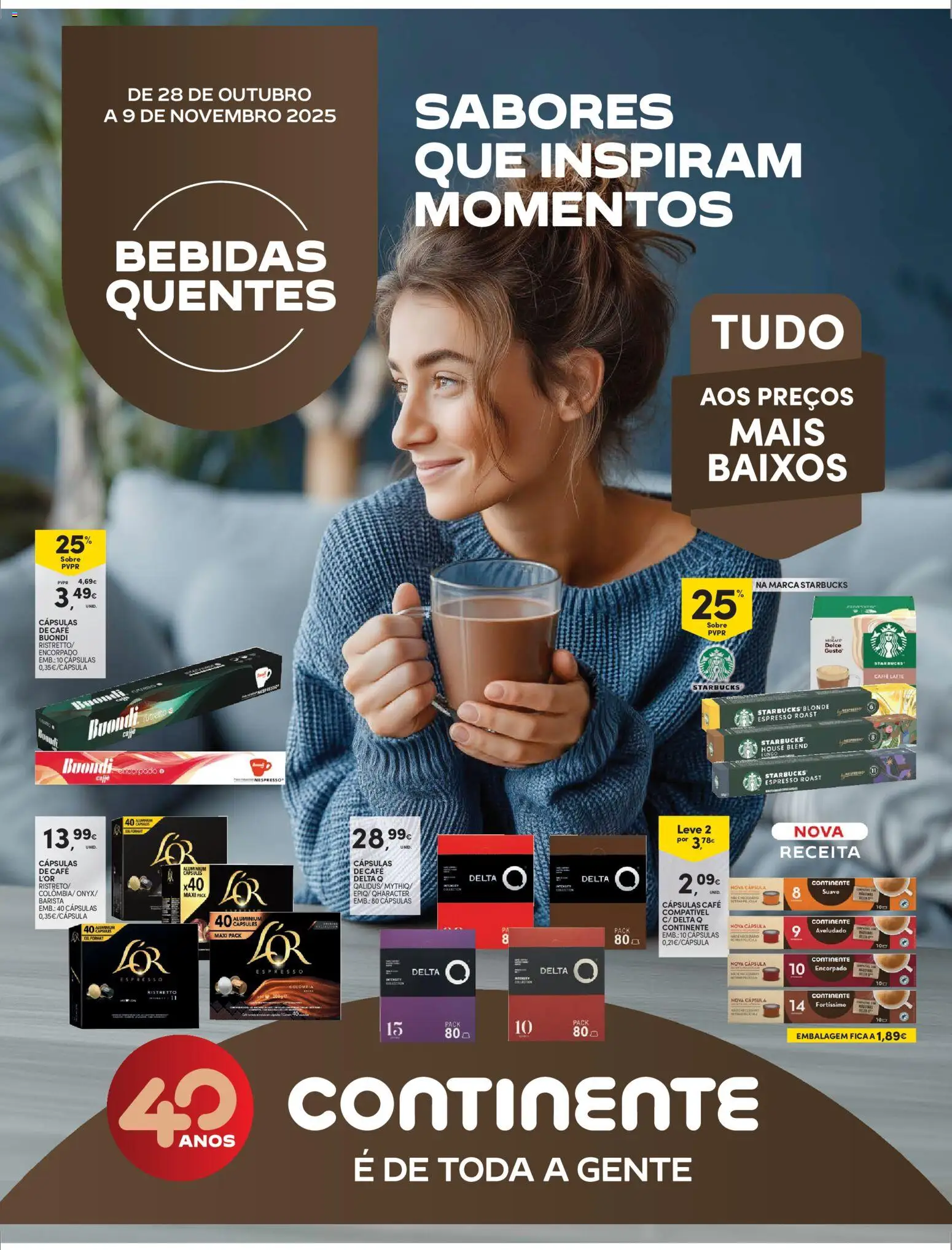 Continente - Madeira: Folheto Semanal │ válido de 28.10.2025 | Página: 16 | Produtos: Delta q, Cápsulas café, Café, Dolce gusto