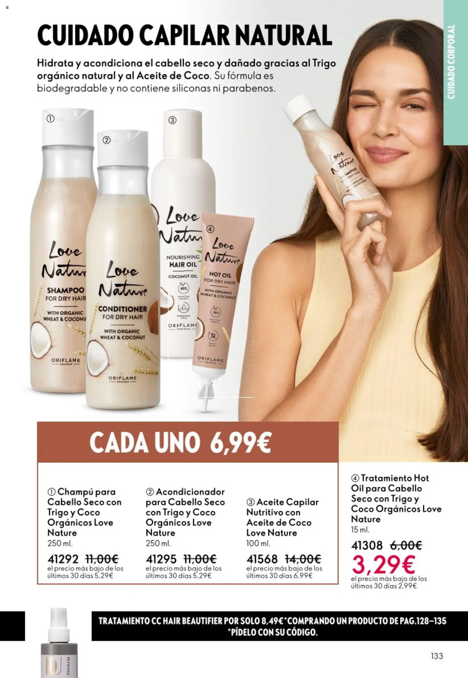 Oriflame - Catálogo Campaña 15 │ válido desde el 29.10.2025 | Página: 133 | Productos: Champú, Aceite, Τυρόπιτα, Aceite de coco