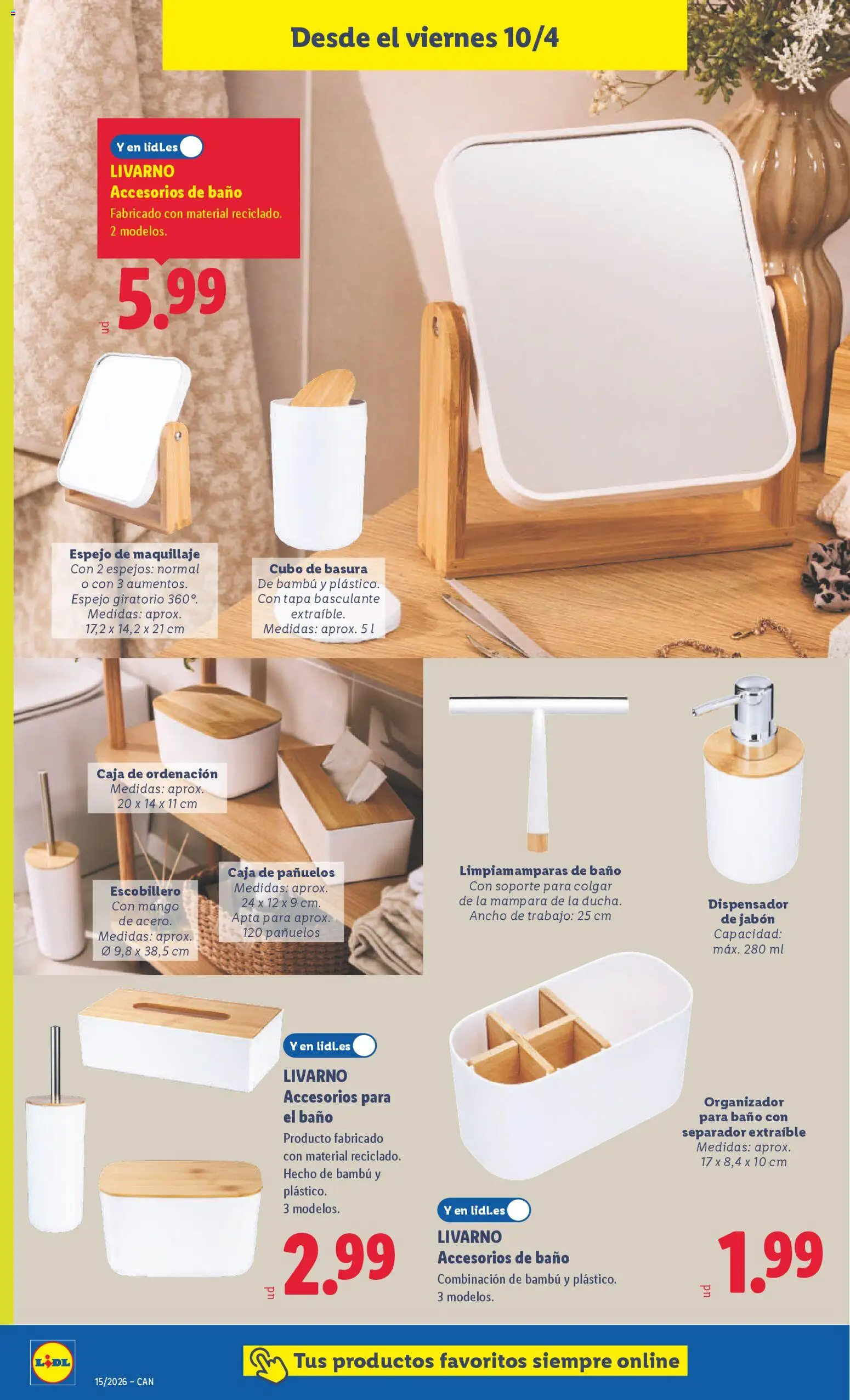 Lidl folleto de bazar │ válido desde el 06.04.2026 | Página: 16 | Productos: Maquillaje, Dispensador de jabón, Ρούτερ, Caja