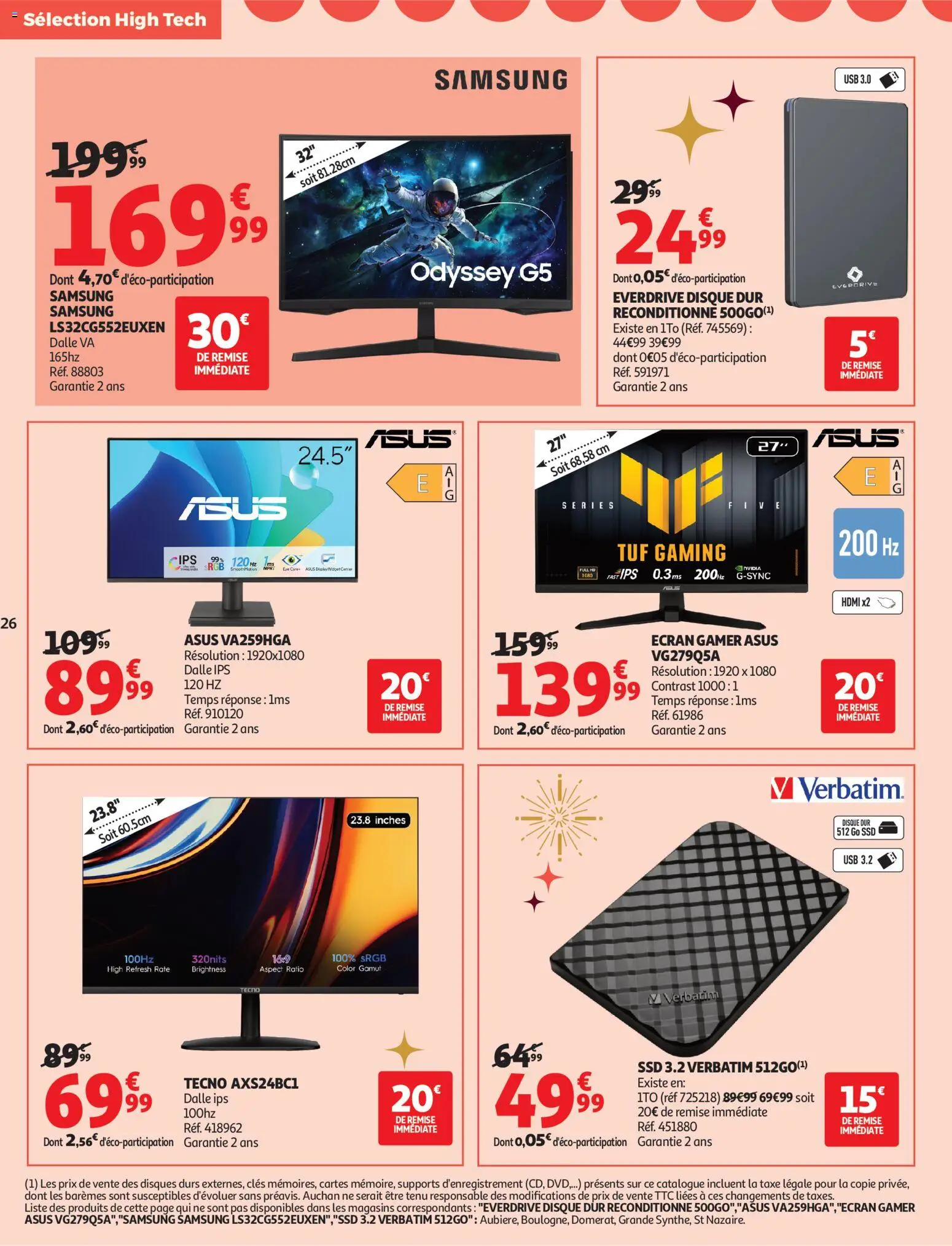 {H1} | Page: 26 | Produits: Disque dur, USB