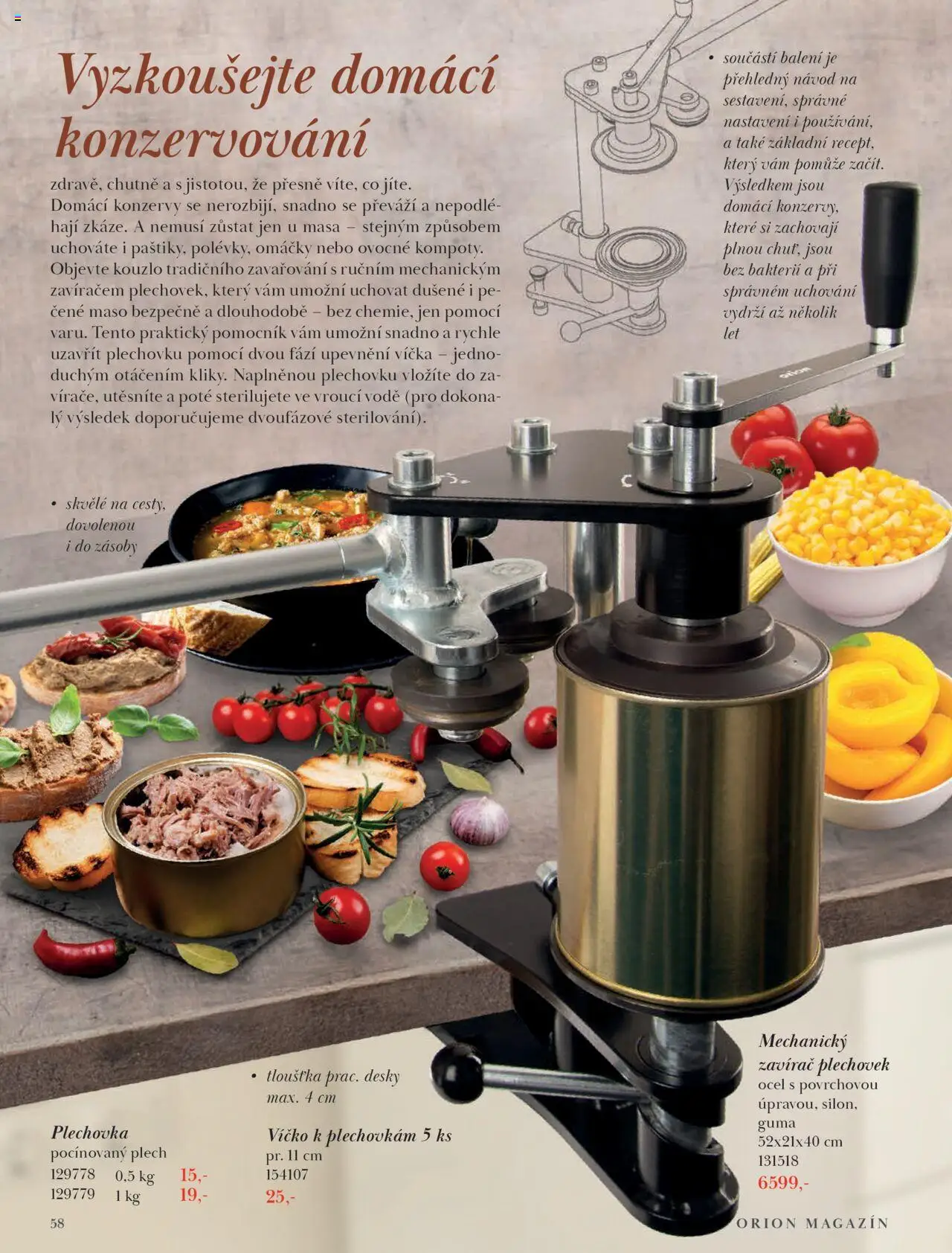 Orion katalog - Podzim/zima od 23.09.2025 | Strana: 58 | Produkty: Plech, Maso, Guma, Desky