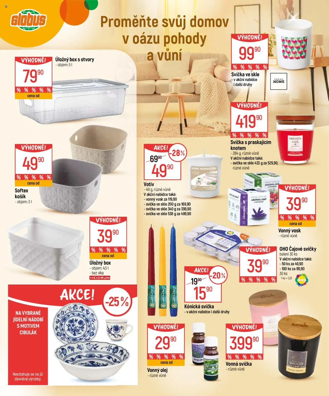 Globus leták - Čistý a útulný domov od 01.10.2025 | Strana: 8 | Produkty: Globus, Box, Čajové svíčky, Velvet