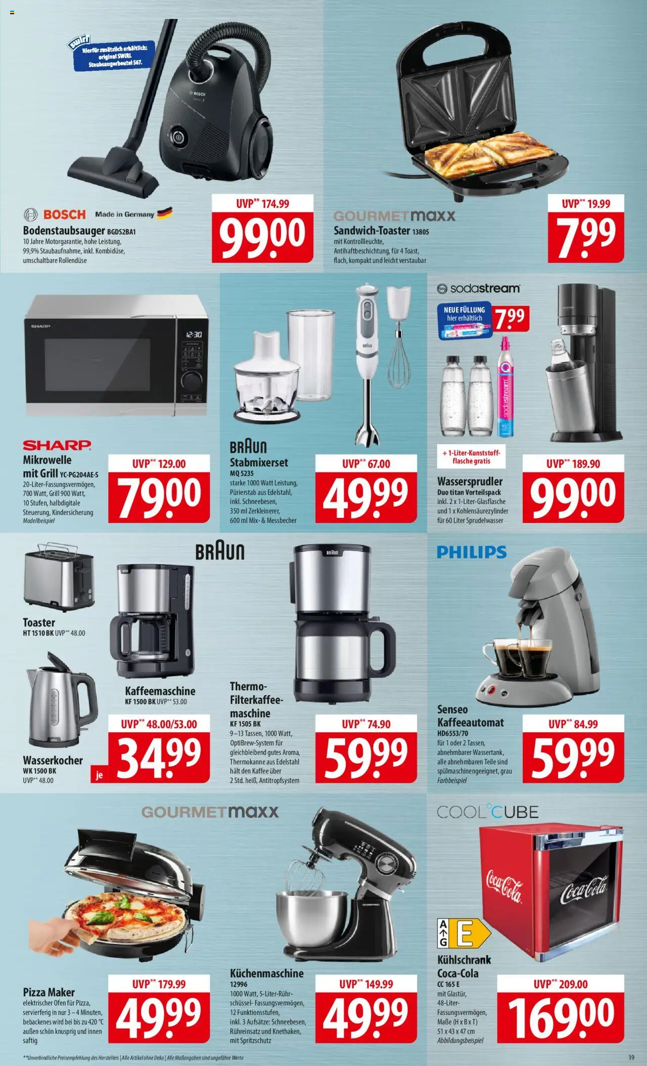 Famila Prospekt 	 - gültig ab dem 30.06.2025 | Seite: 19 | Produkte: Mikrowelle, Kaffeemaschine, Toaster, Sodastream